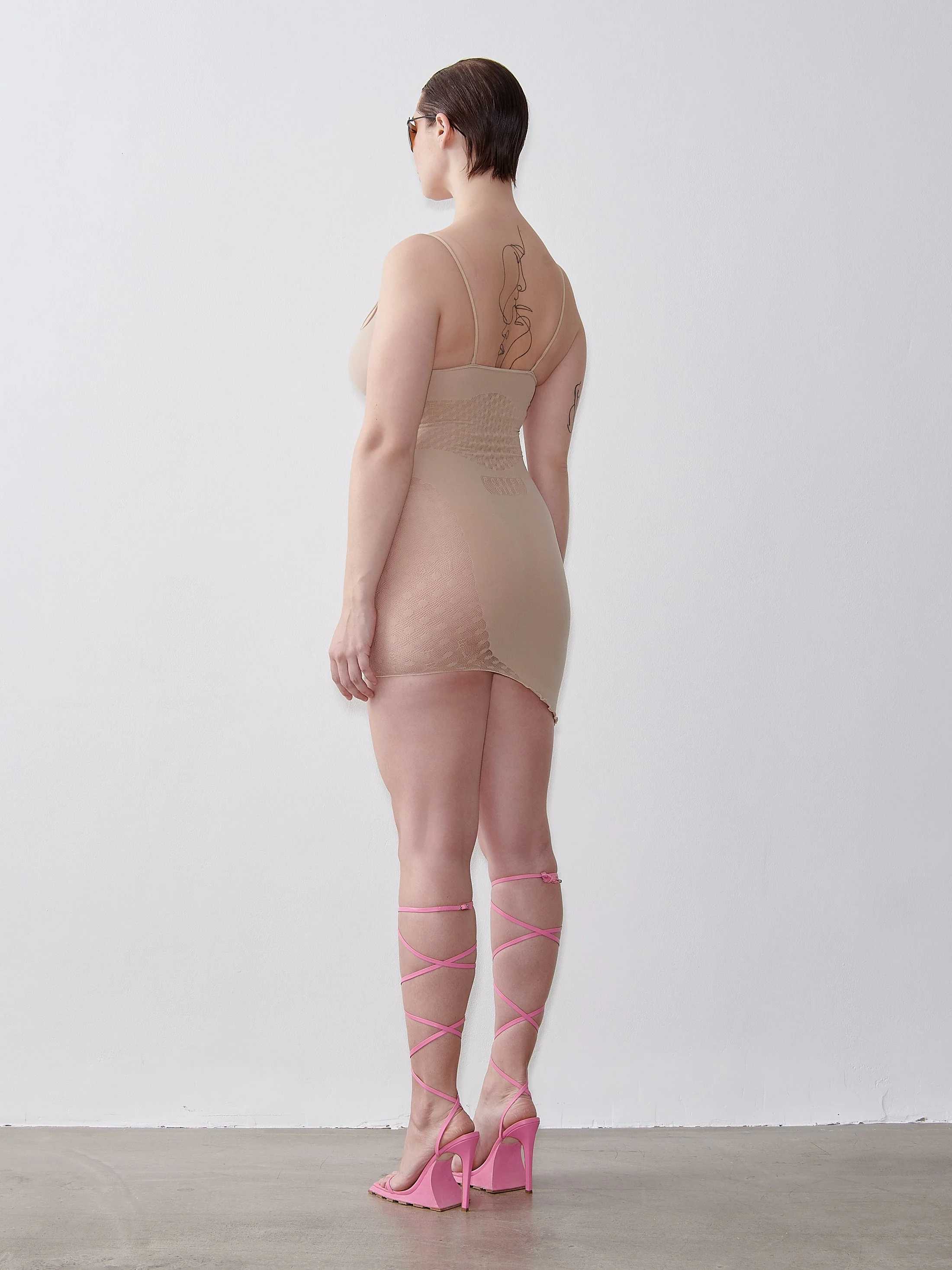 Anita Dress Taupe - Image 3