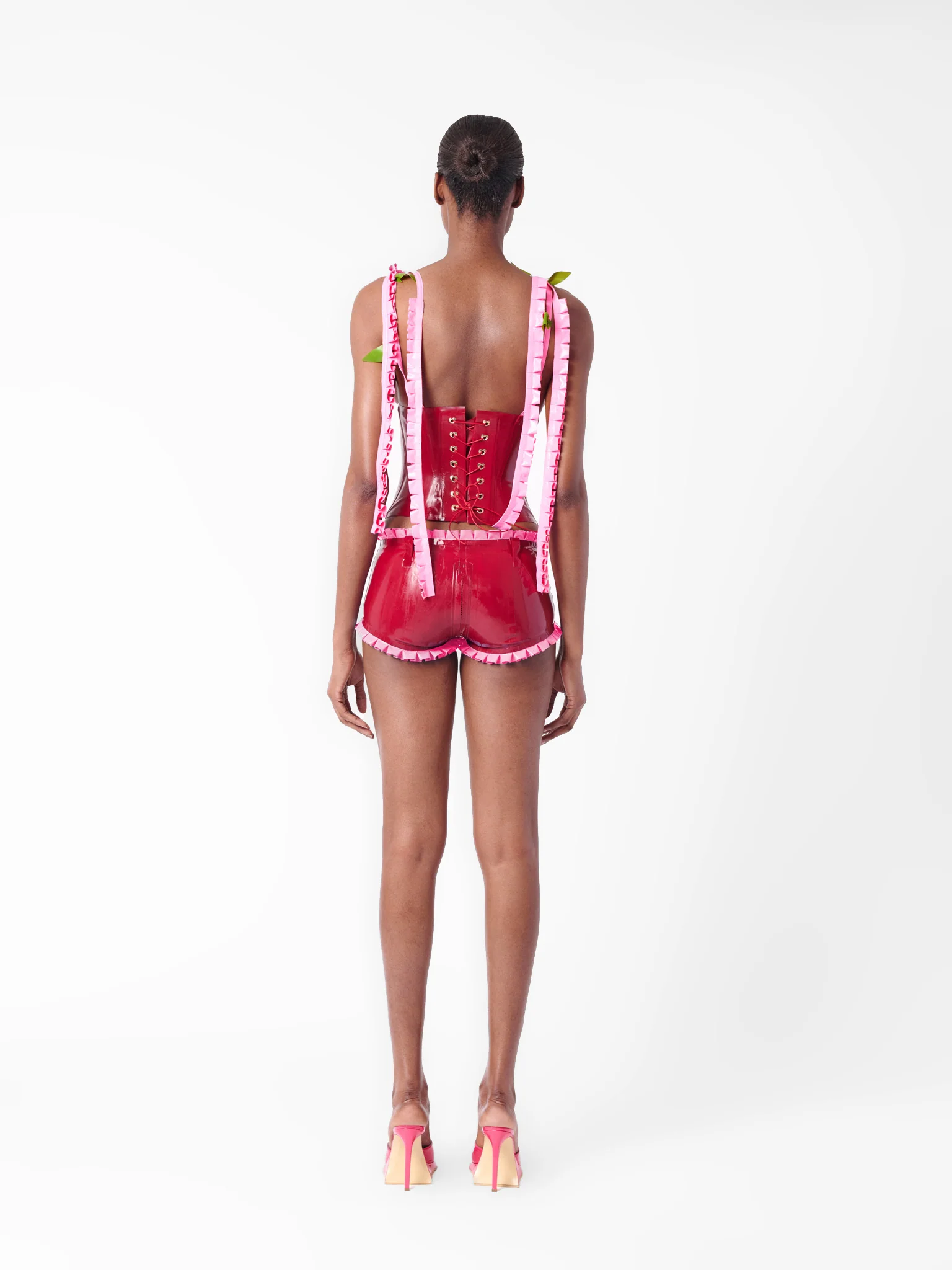 Annamaria Latex Top Burgundy - Image 3