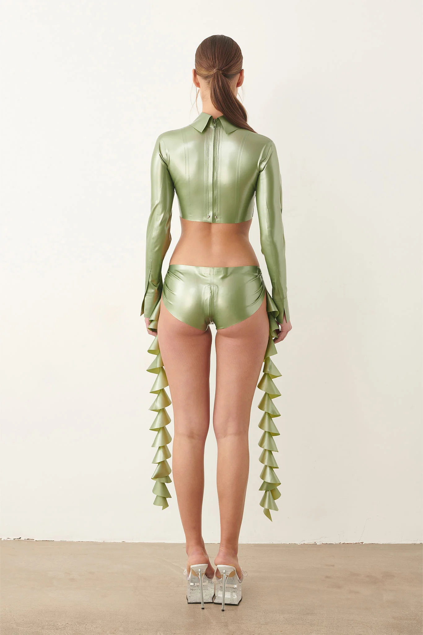 Bailey Blouse Latex Dollar Bill Green - Image 4