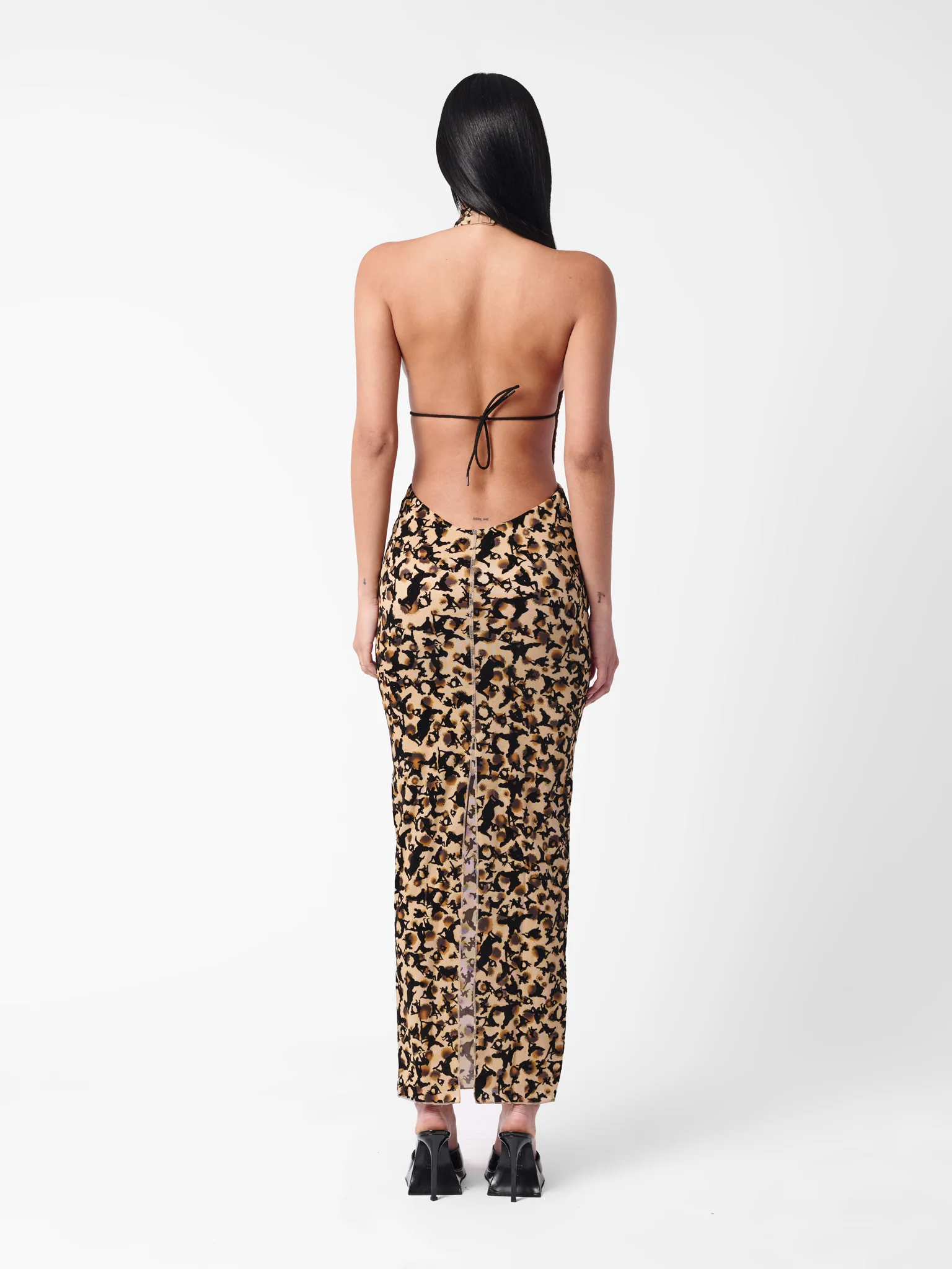 Bare Dress Beige Leopard Print - Image 3