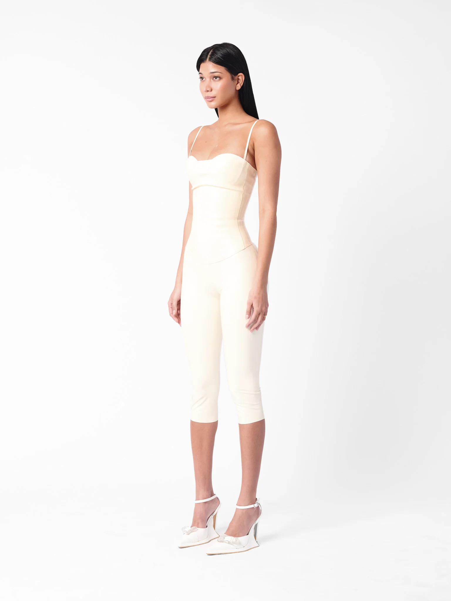 Cassidy Latex Capris White - Image 4