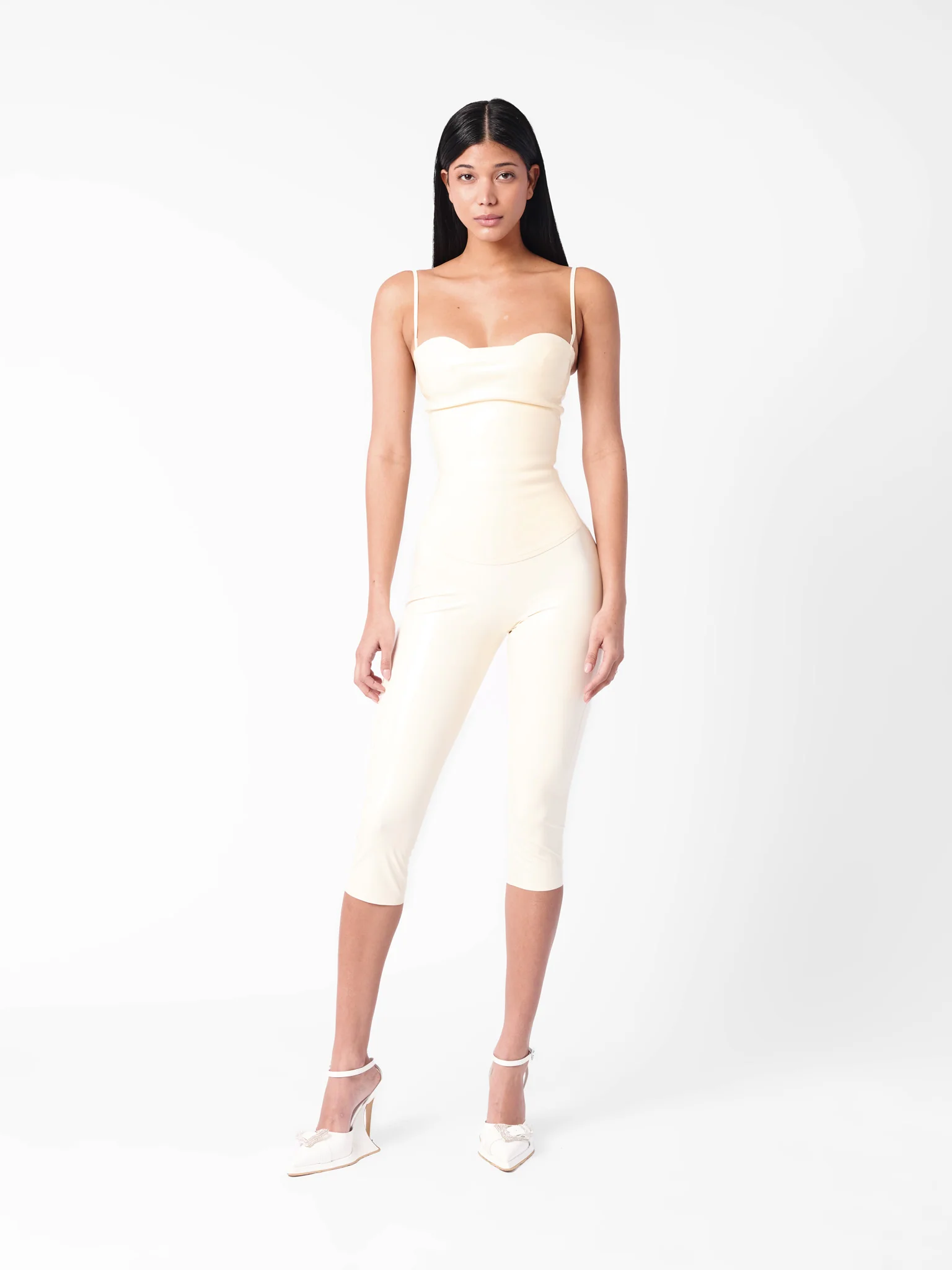 Cassidy Latex Capris White - Image 6