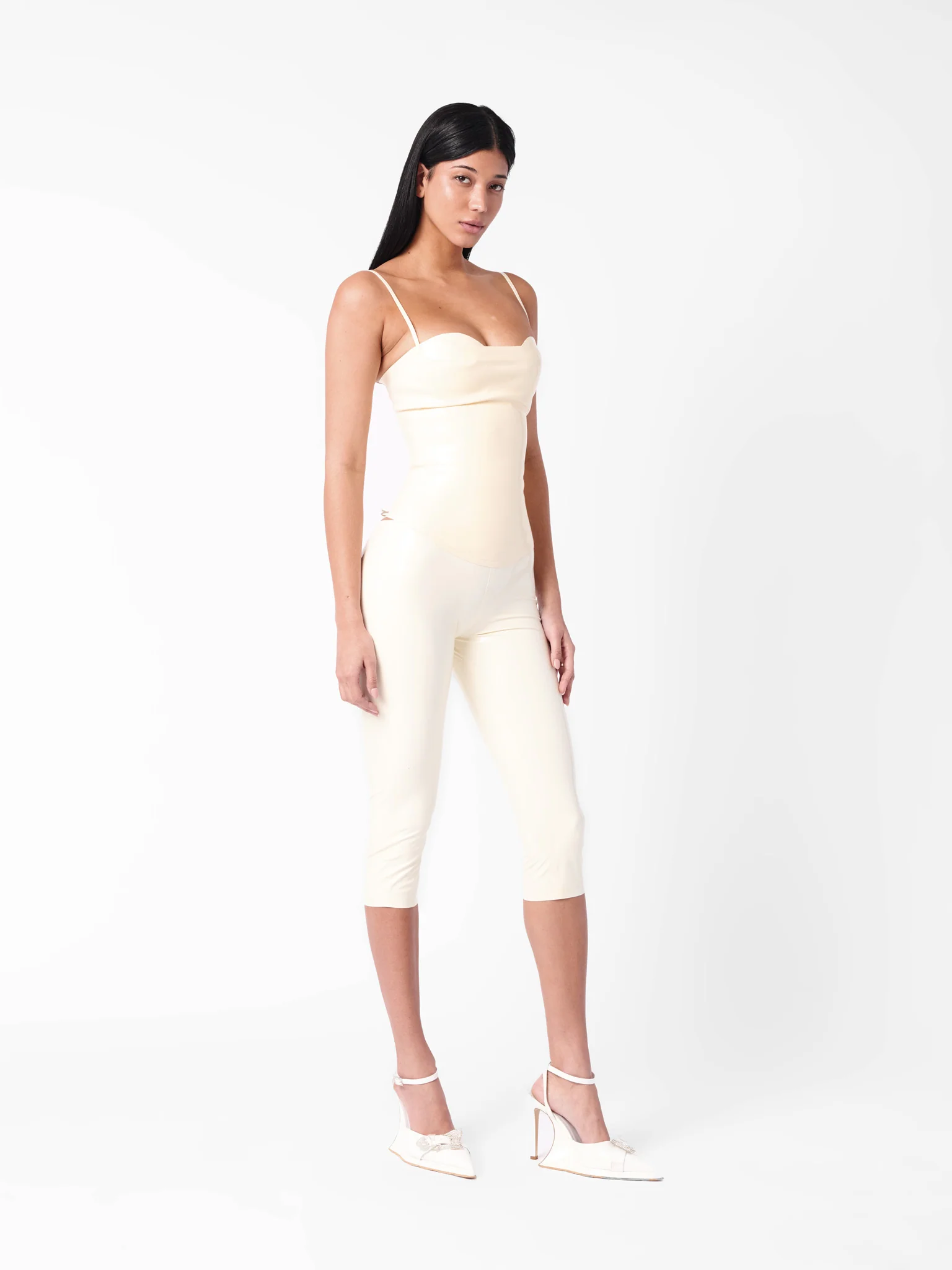 Cassidy Latex Capris White - Image 7
