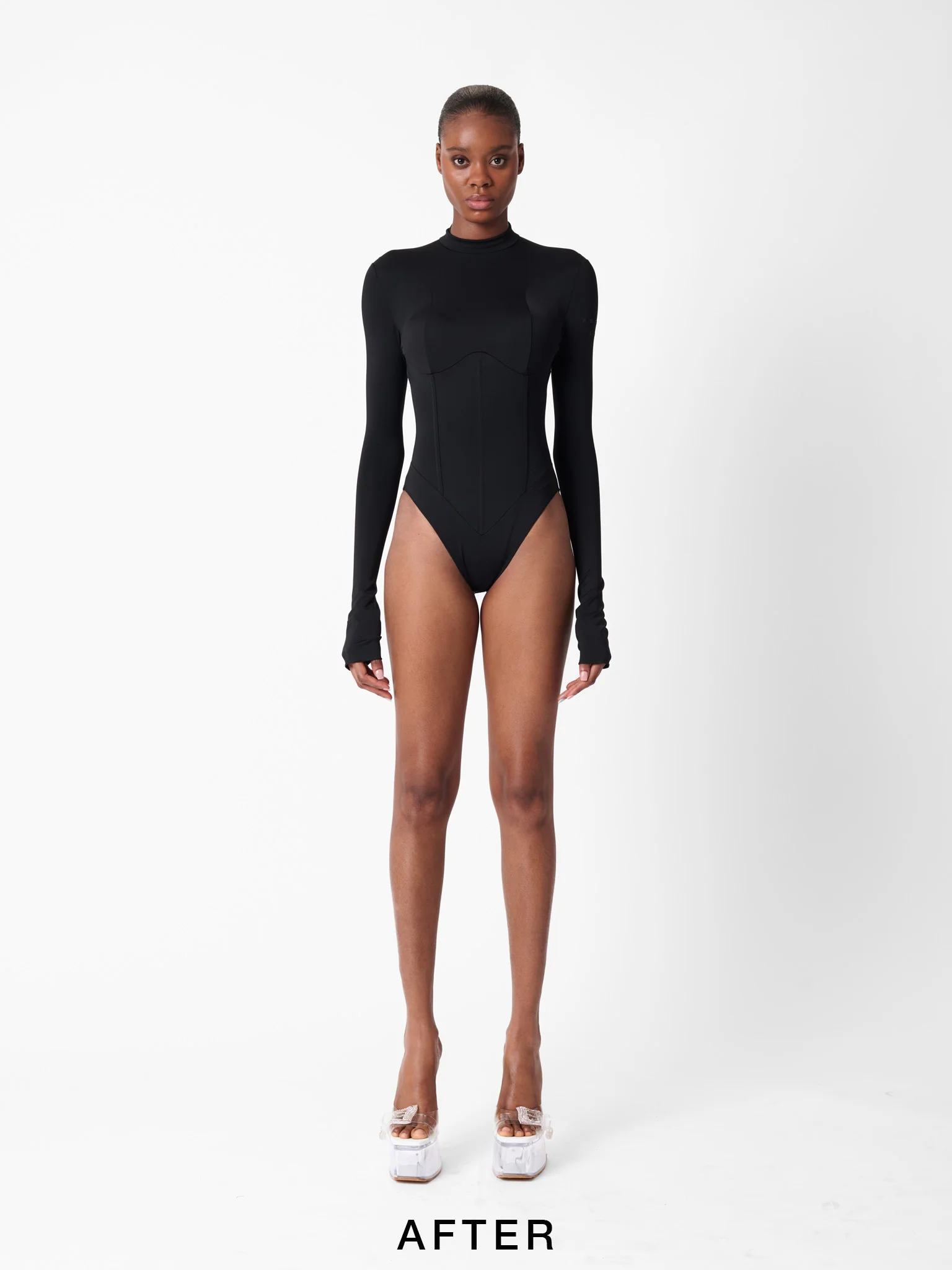 Cat Call Padded Bodysuit Black - Image 9