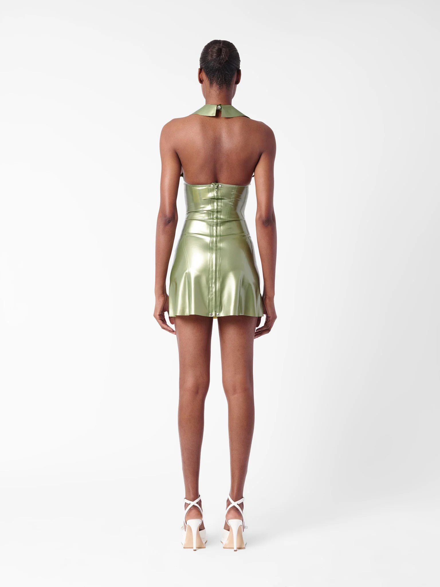 Chambers Latex Dress Dollar Bill Green - Image 3