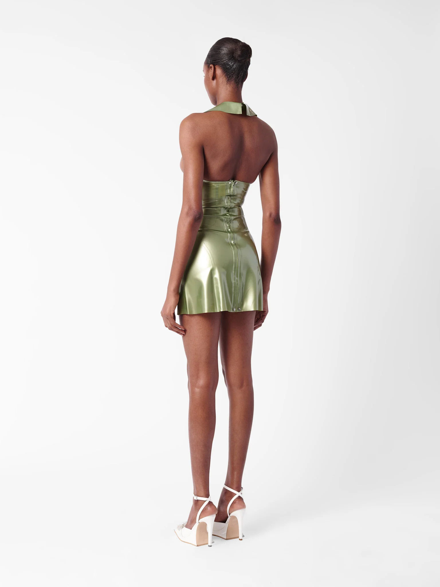 Chambers Latex Dress Dollar Bill Green - Image 5