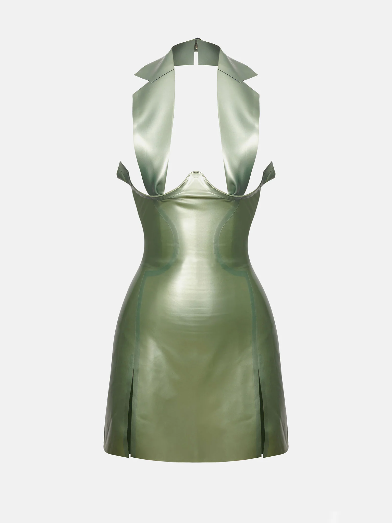 Chambers Latex Dress Dollar Bill Green - Image 7