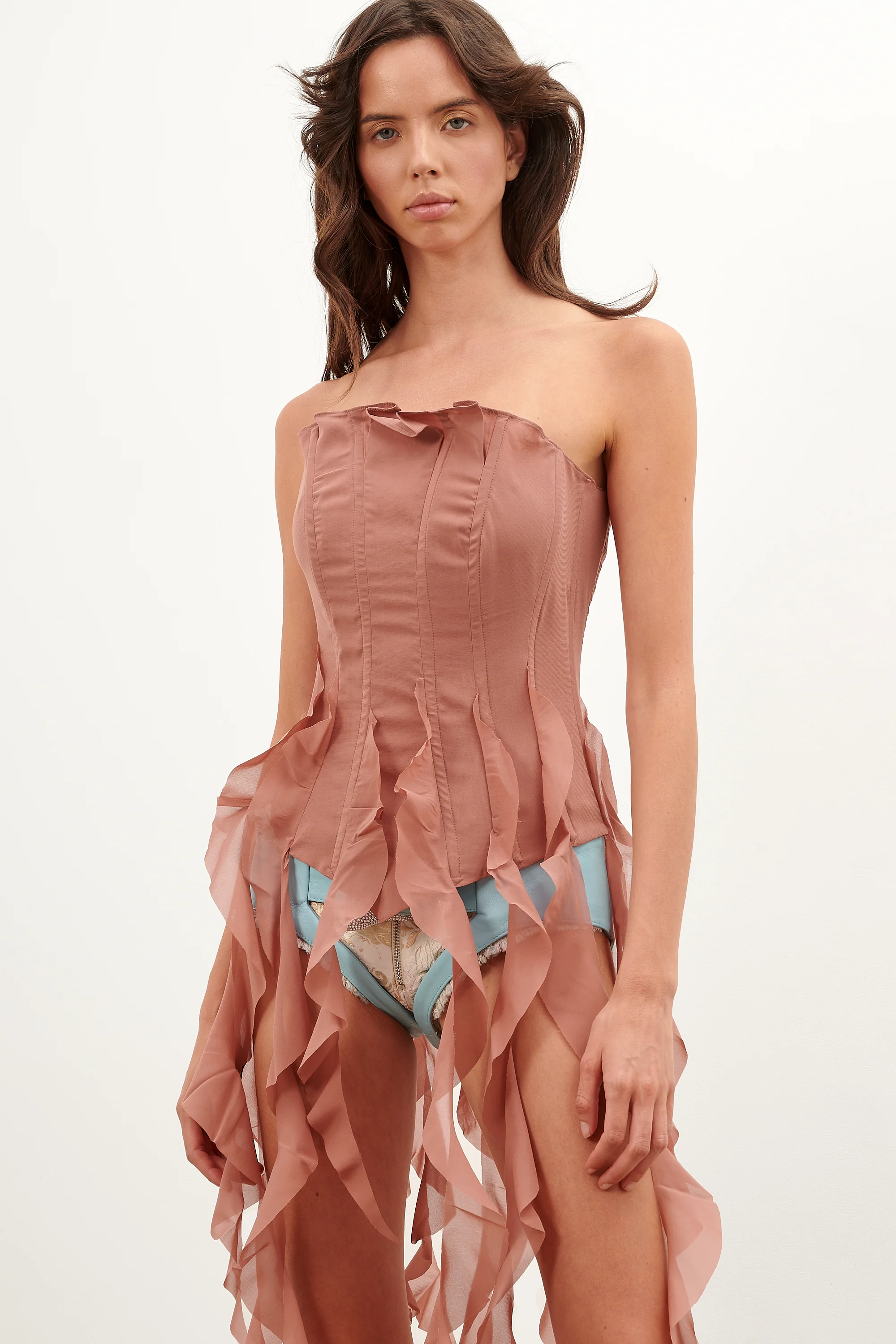 Chiffon Calamity Corset Terracotta - Image 3