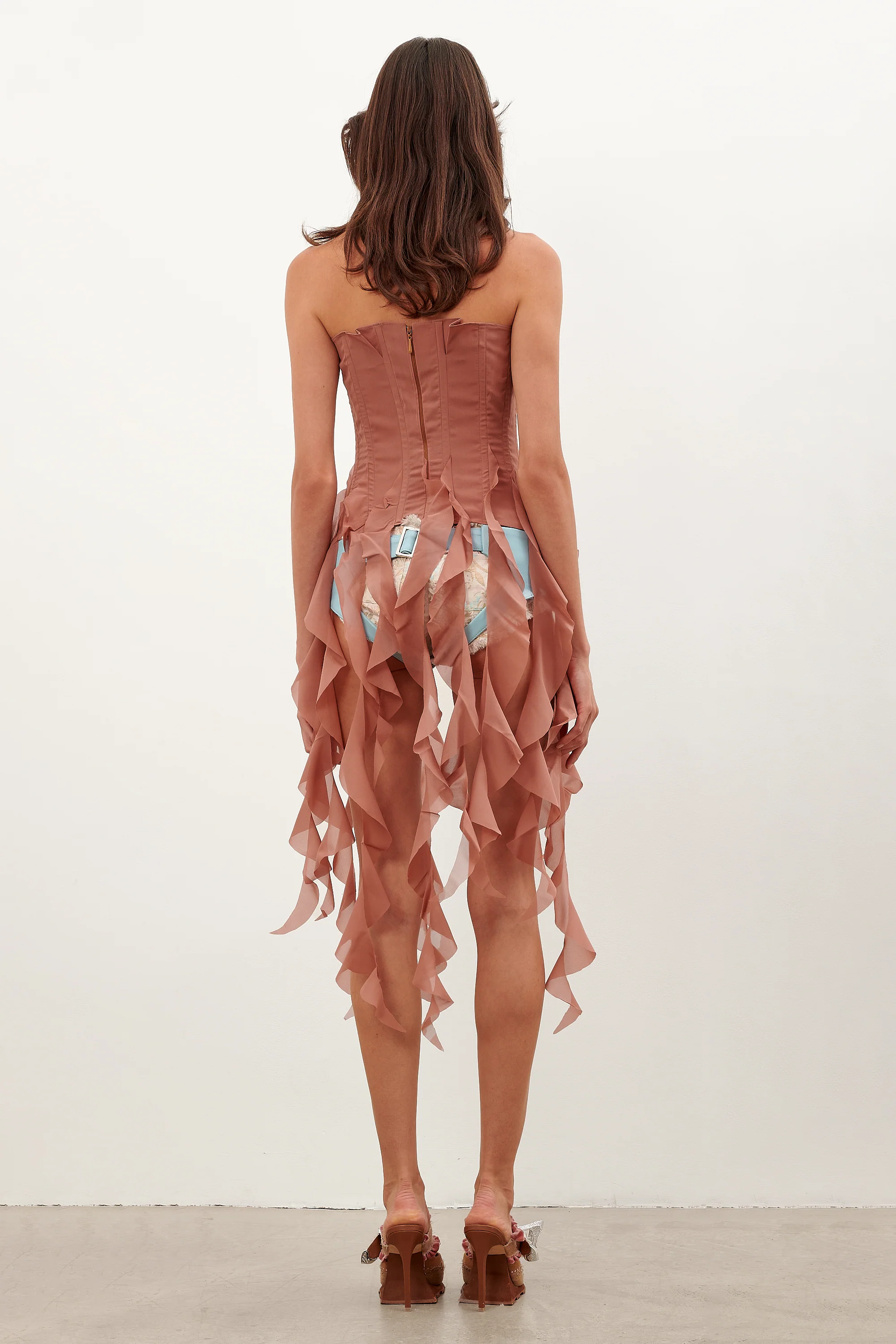 Chiffon Calamity Corset Terracotta - Image 4