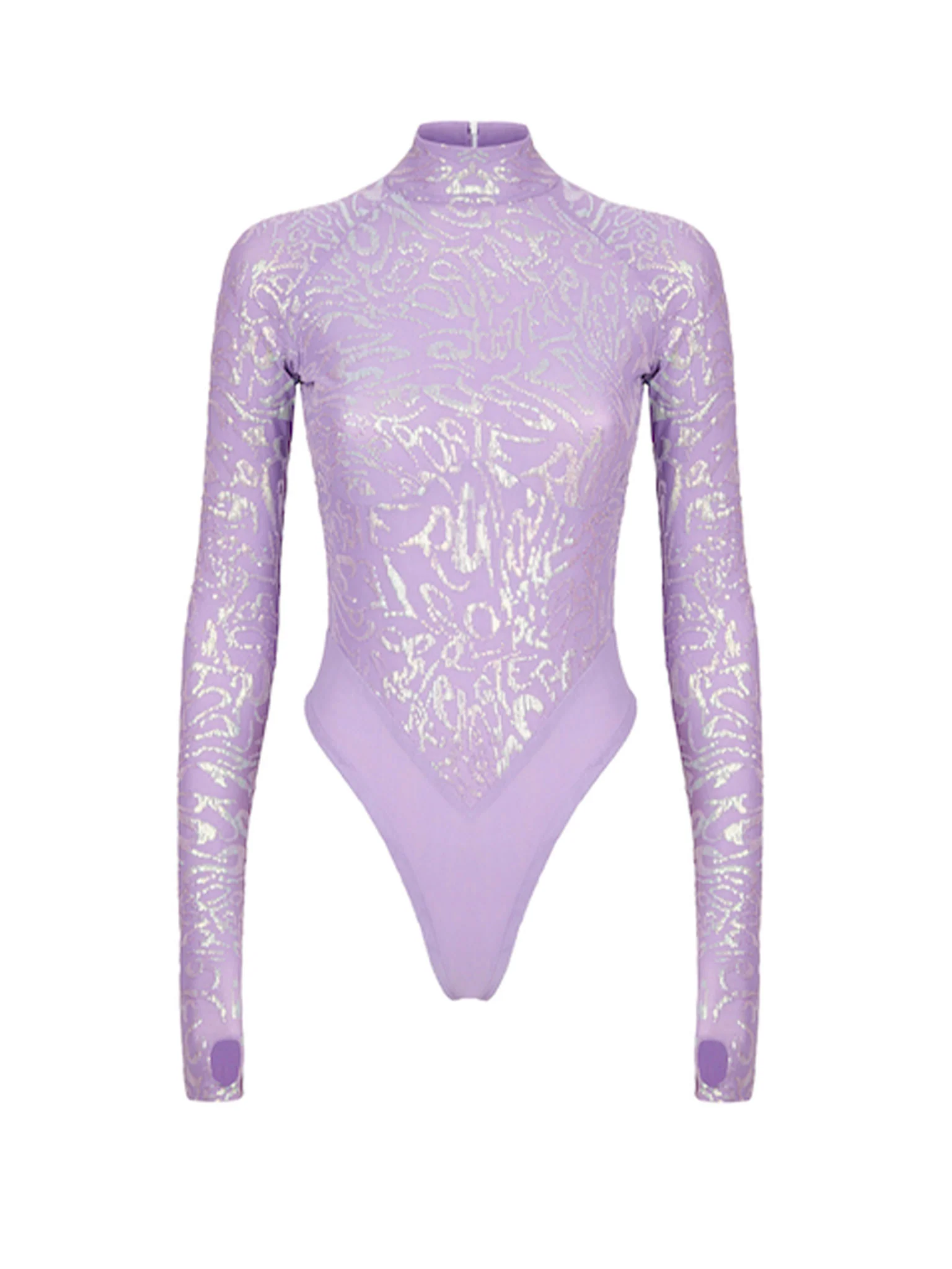 Anna Nicole Bodysuit Lilac Sequin