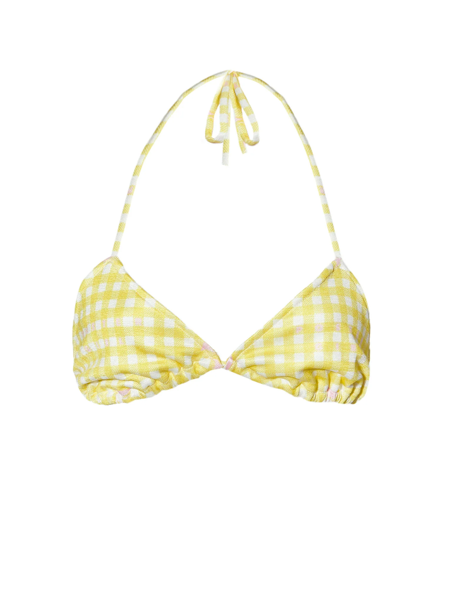 Diane Bikini Top Yellow Gingham