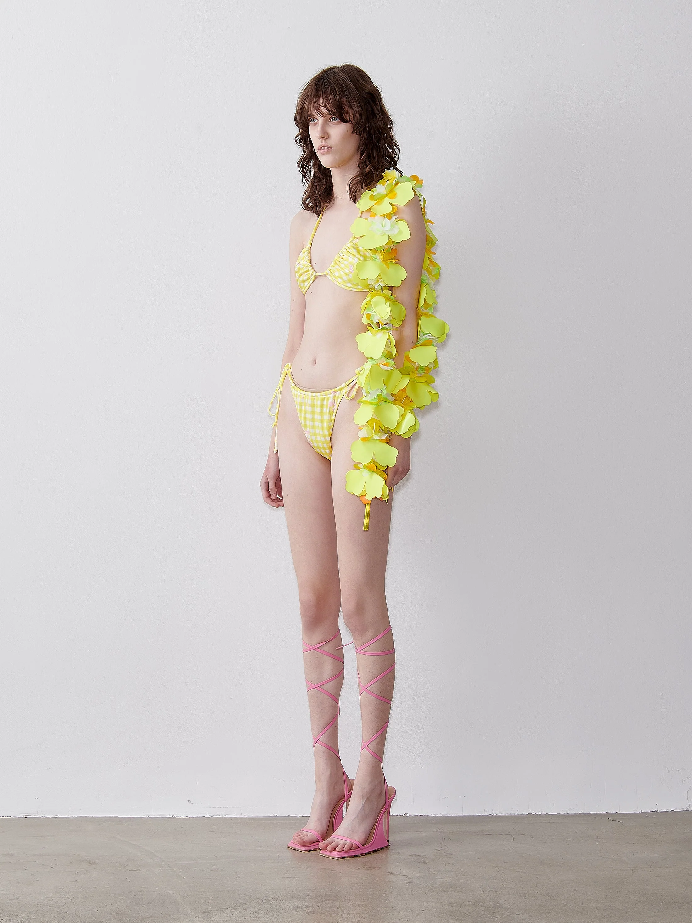 Diane Bikini Top Yellow Gingham - Image 4
