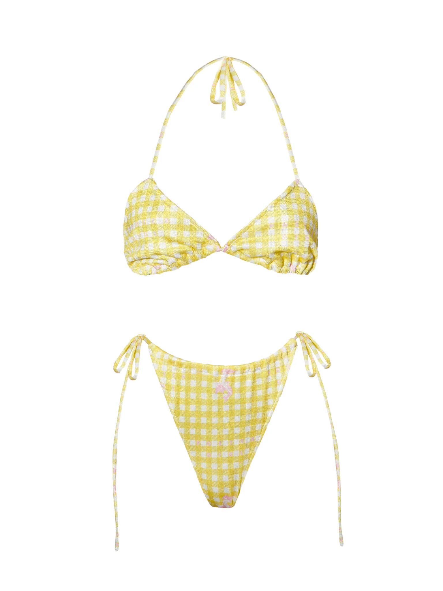 Diane Bikini Top Yellow Gingham - Image 5