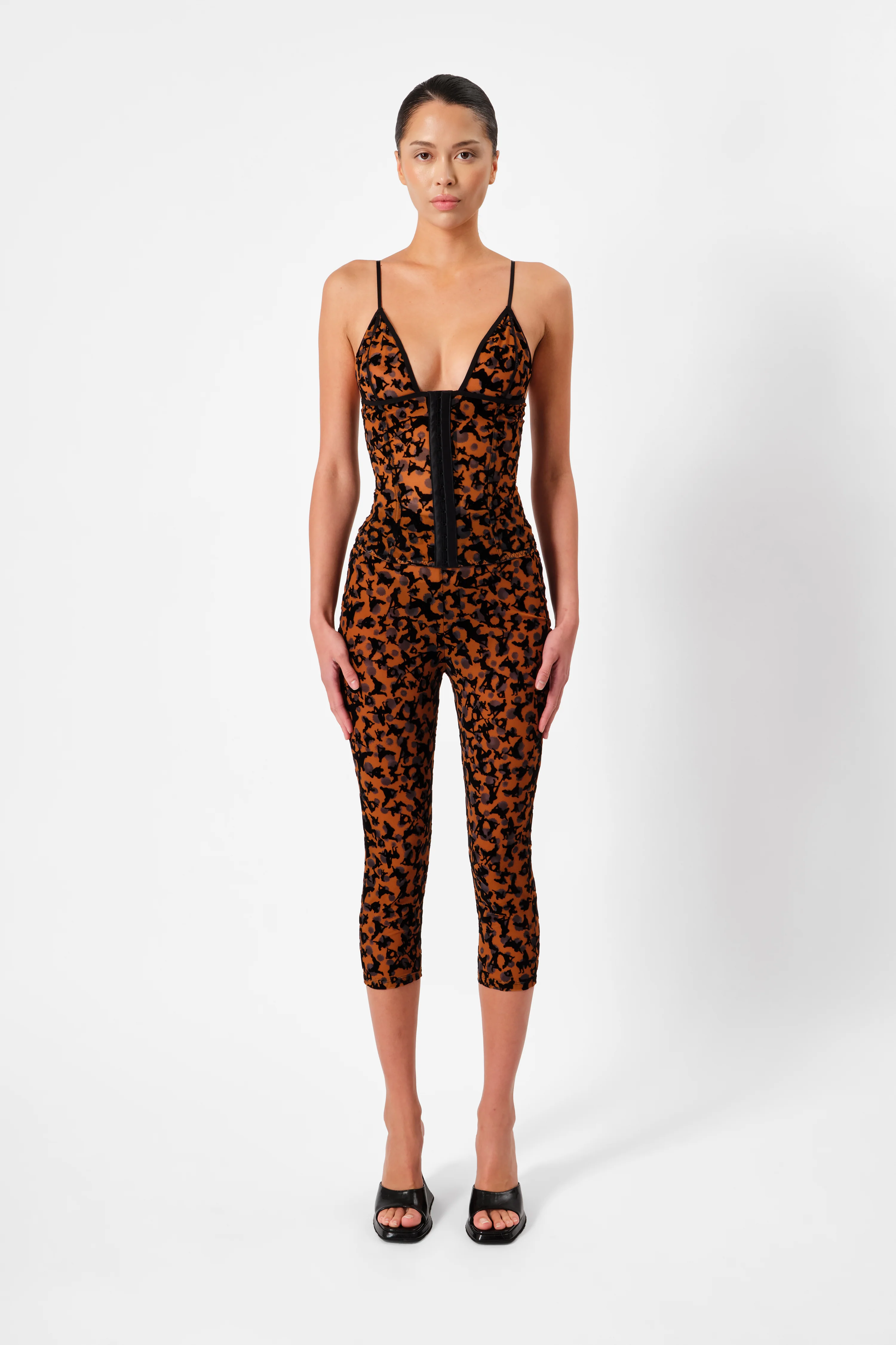 Doll Top Chestnut Leopard Print