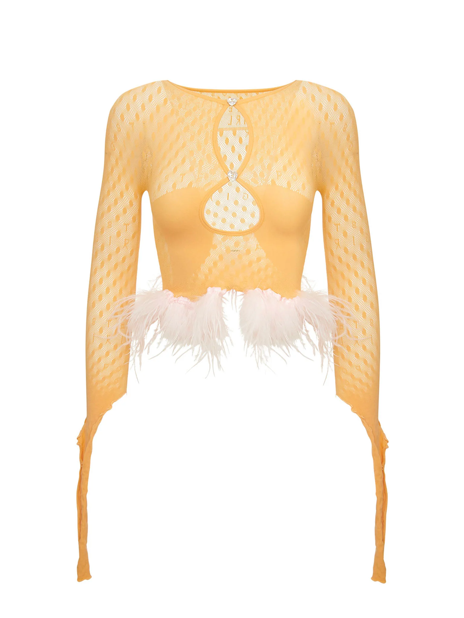 Feather Mira Top Papaya