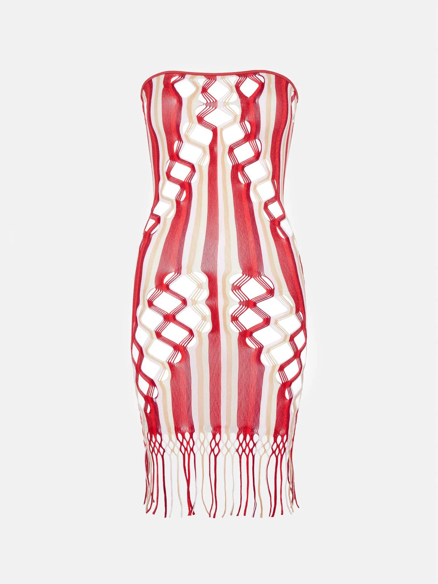 Haze Dress Burgundy Stripe - Image 5