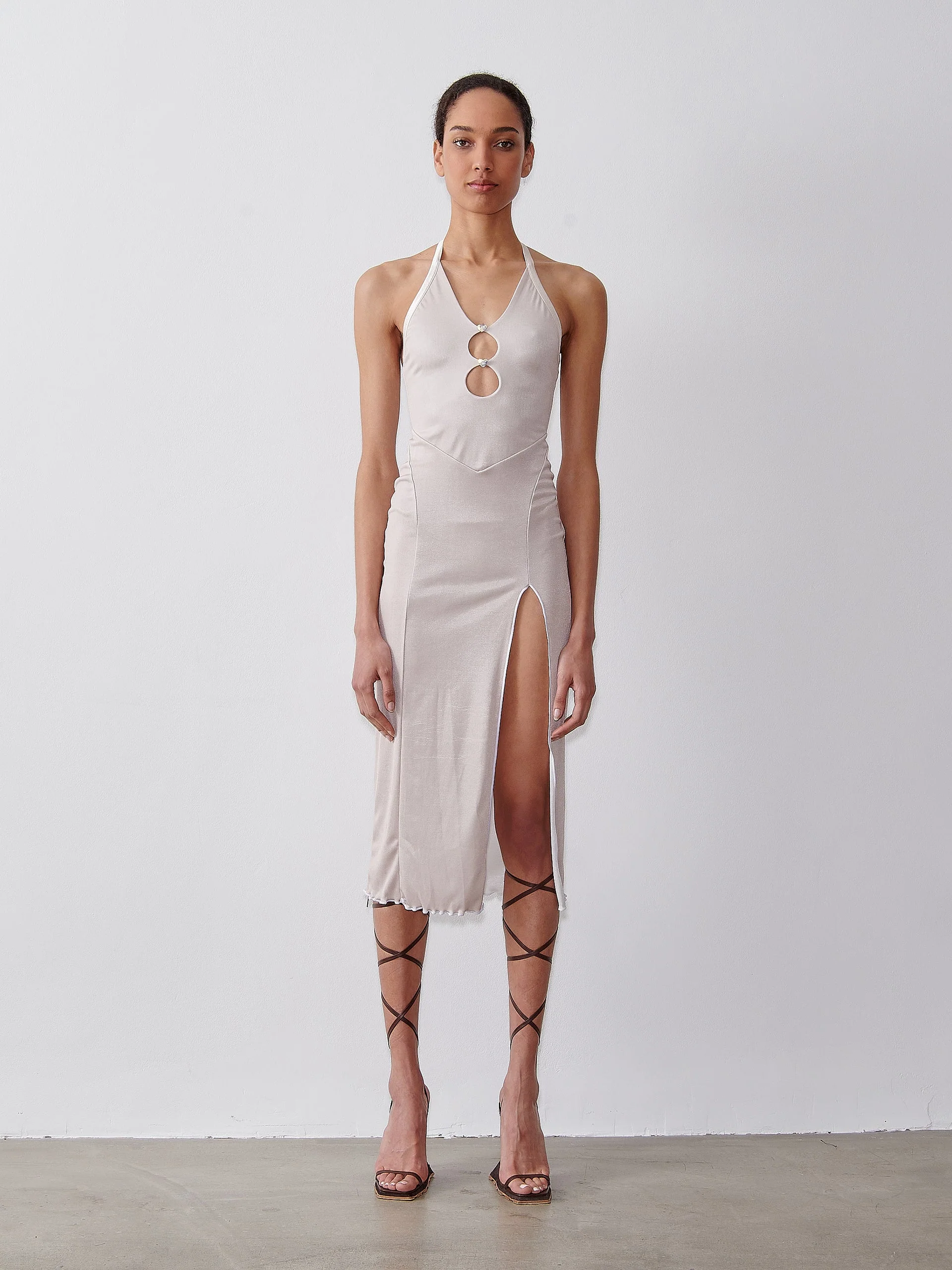 Heather Midi Dress Pumice Stone - Image 2