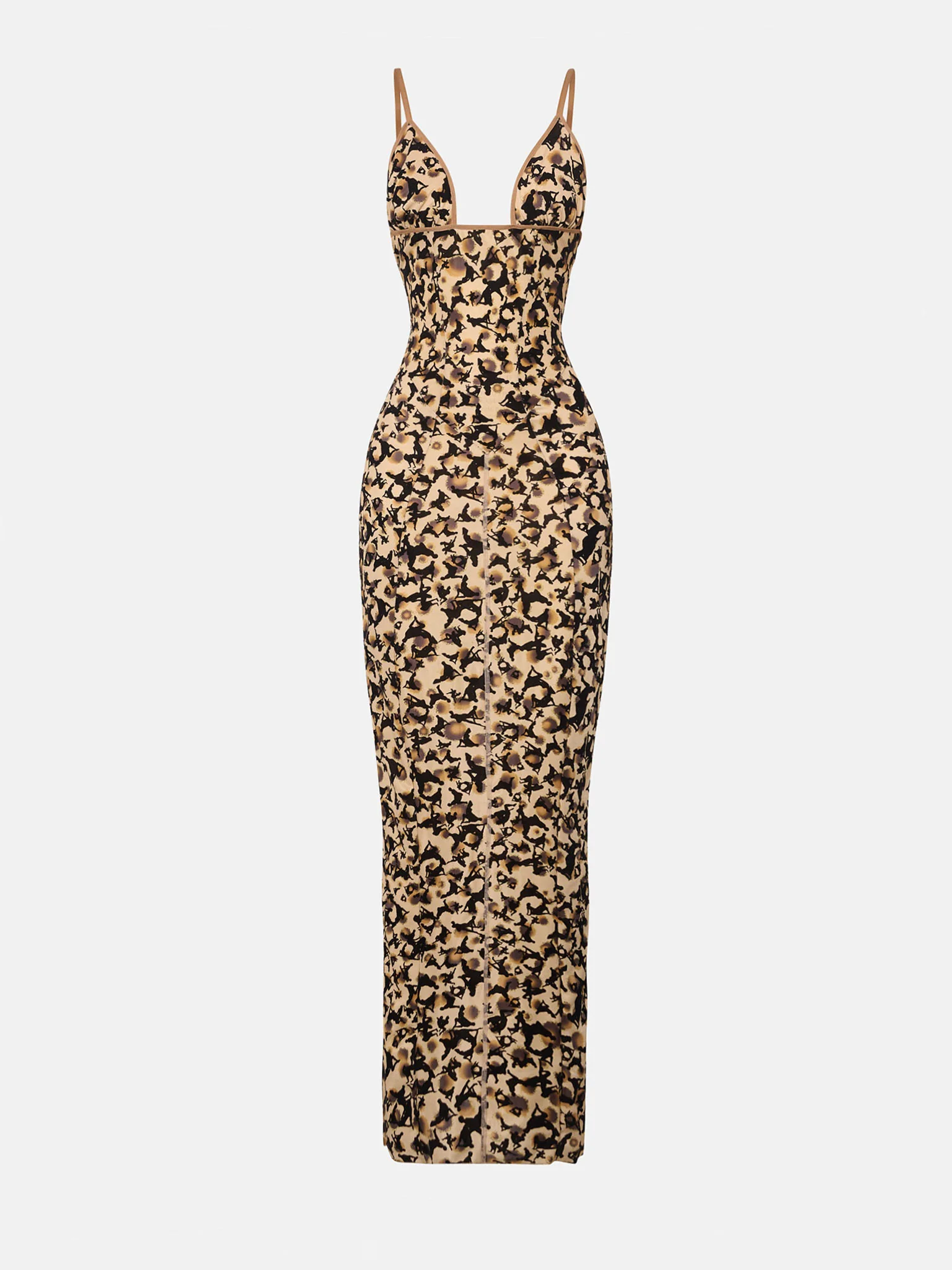 Hun Dress Beige Leopard Print - Image 9