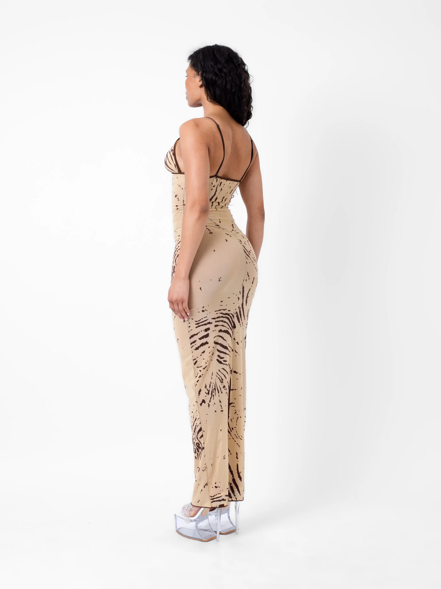Hun Dress Beige Zebra Print - Image 5
