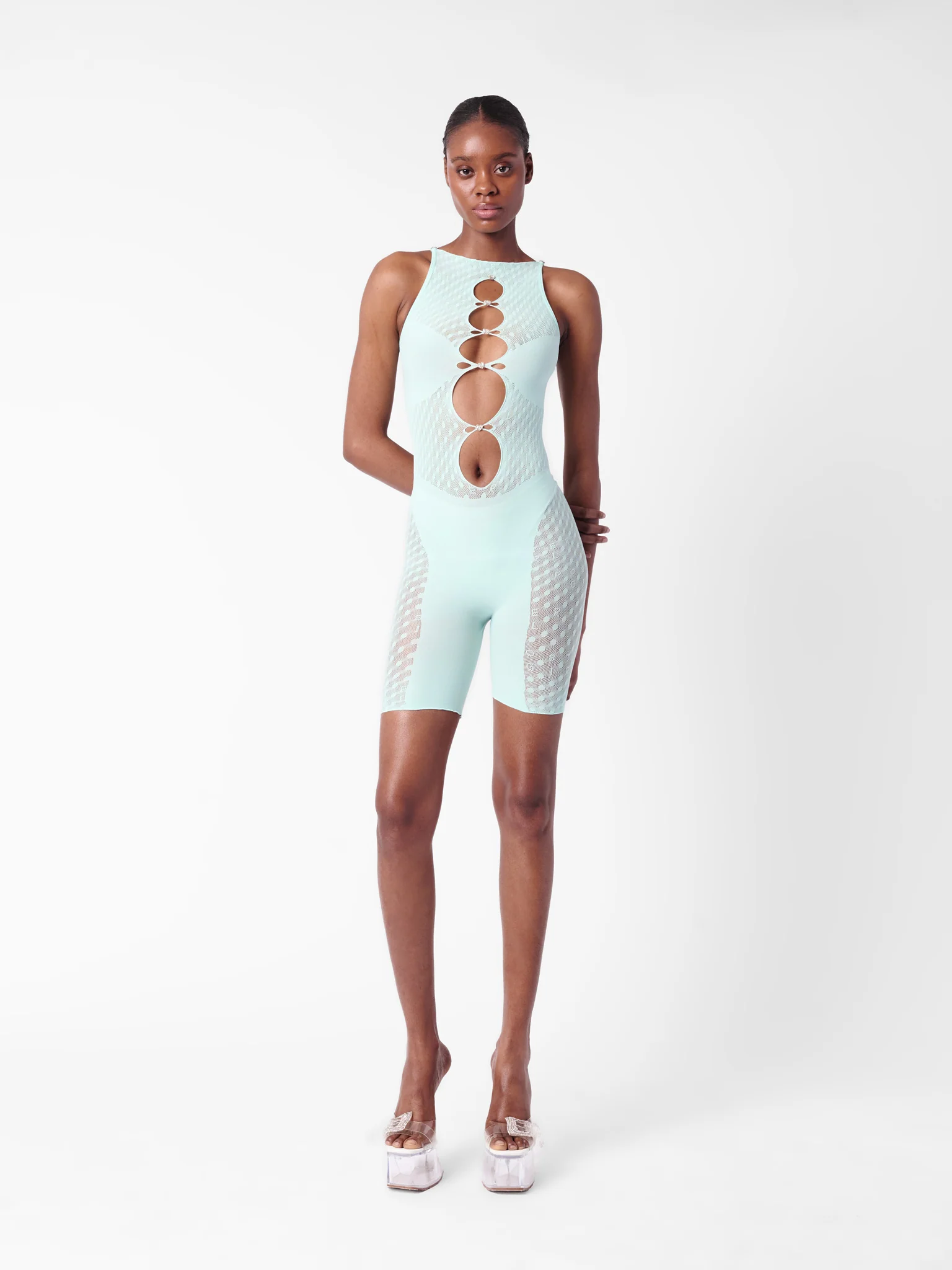 Jetta Jumpsuit in Soft Turquoise - Image 8