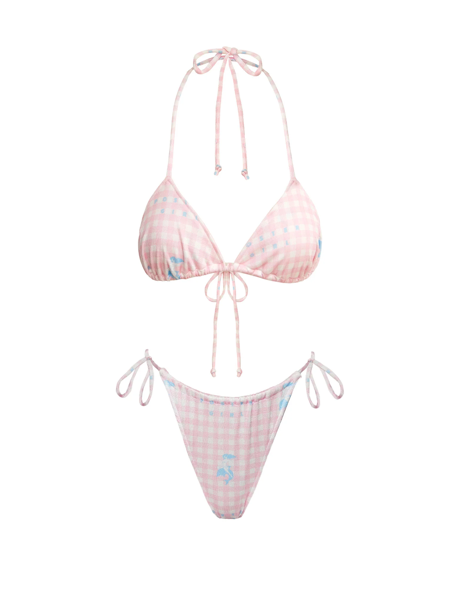 Keaton Bikini Bottoms Pink Gingham - Image 5