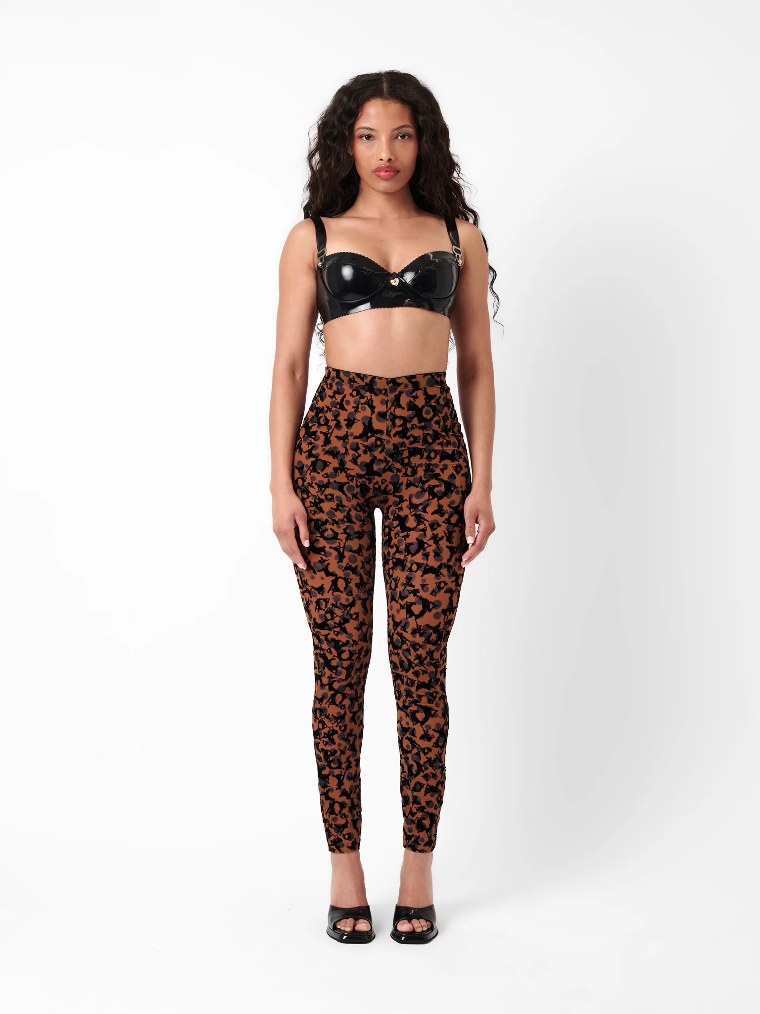Knockout Leggings Chestnut Leopard Print