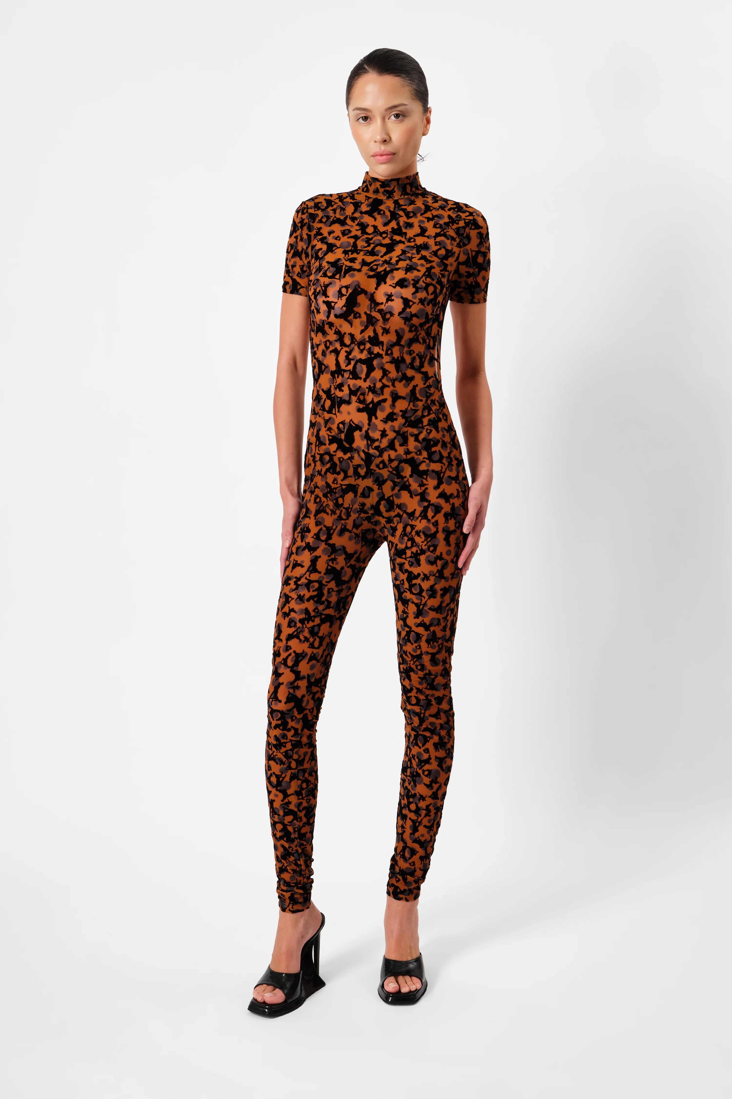 Knockout Jumpsuit Chestnut Leopard Print - Image 6