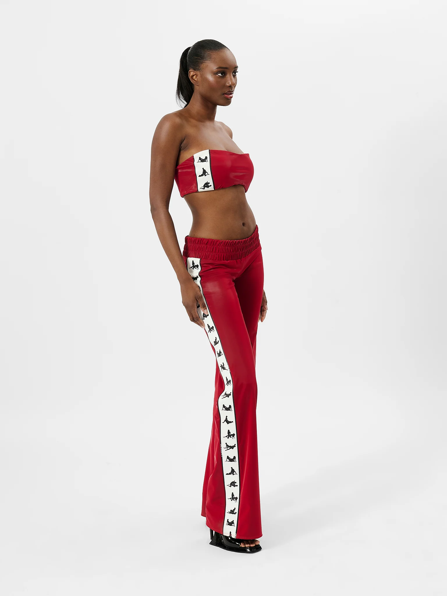 League Tracksuit Bottoms Red - Image 2