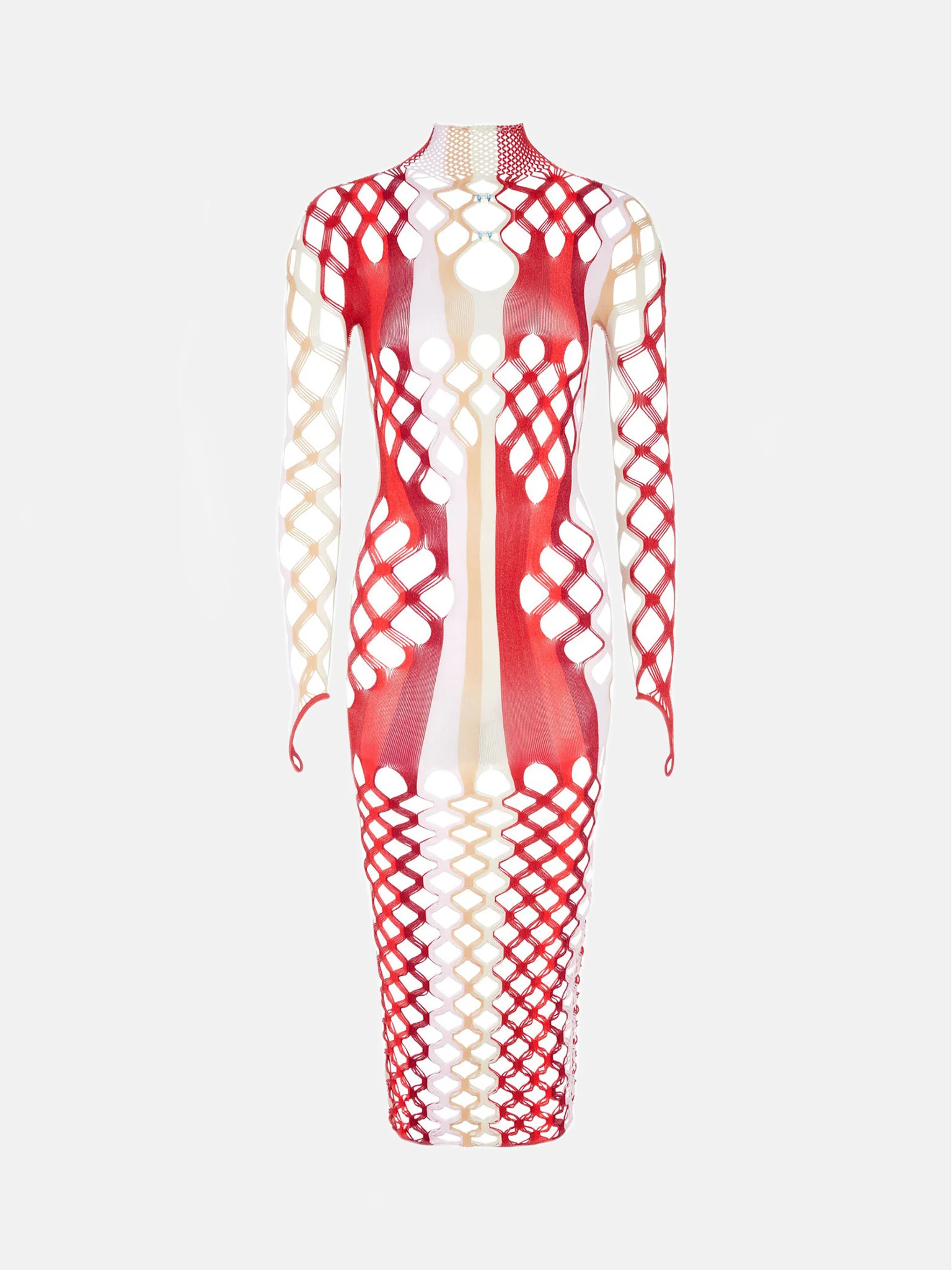 Marina Dress Burgundy Stripe - Image 4