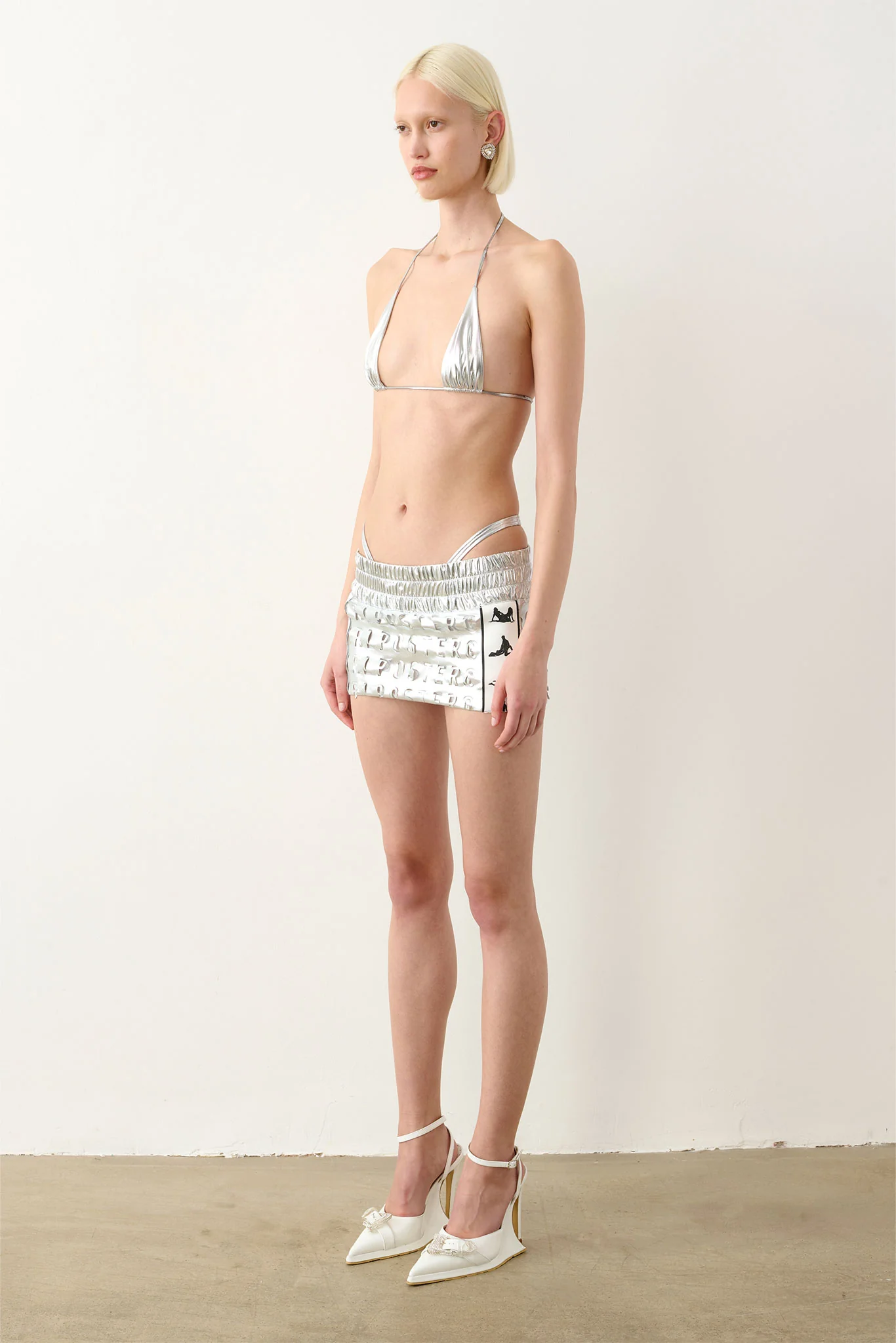 Midfield Micro Skirt Silver - Image 4