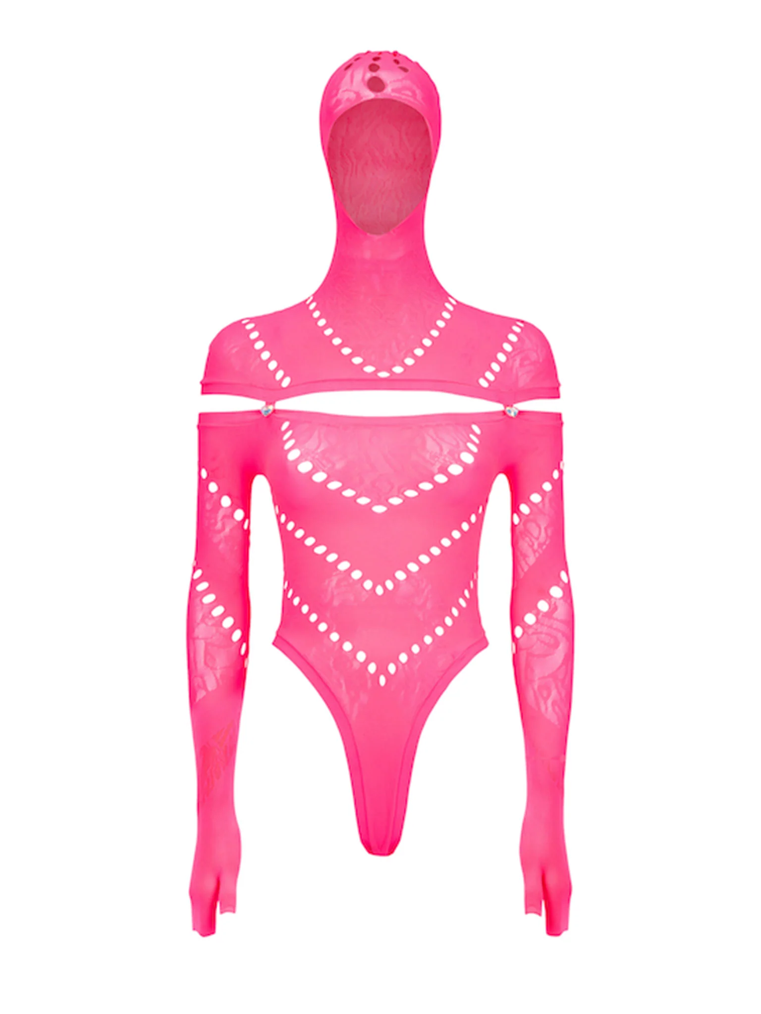 Pearl Bodysuit Shocking Pink