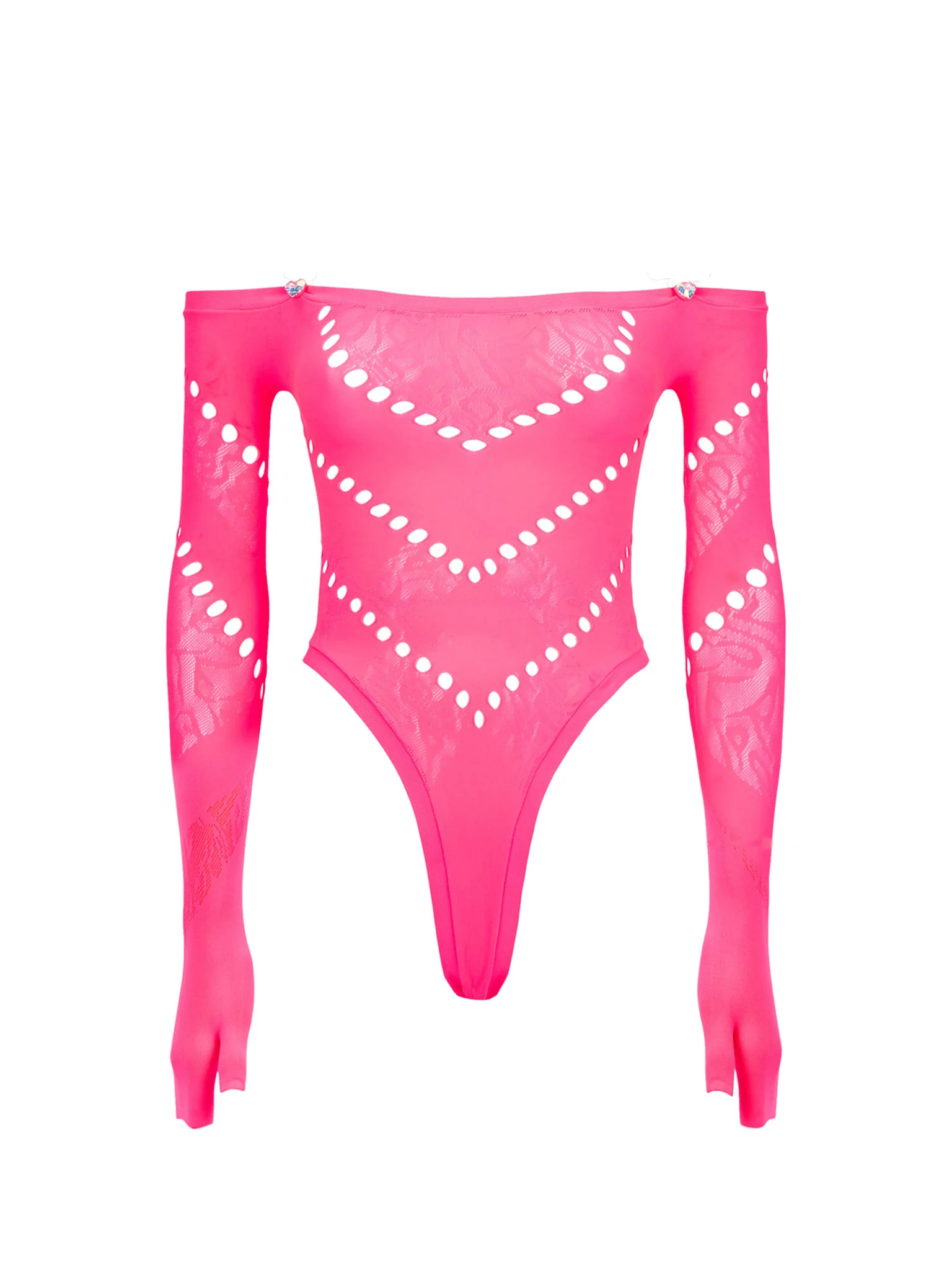 Pearl Bodysuit Shocking Pink - Image 3