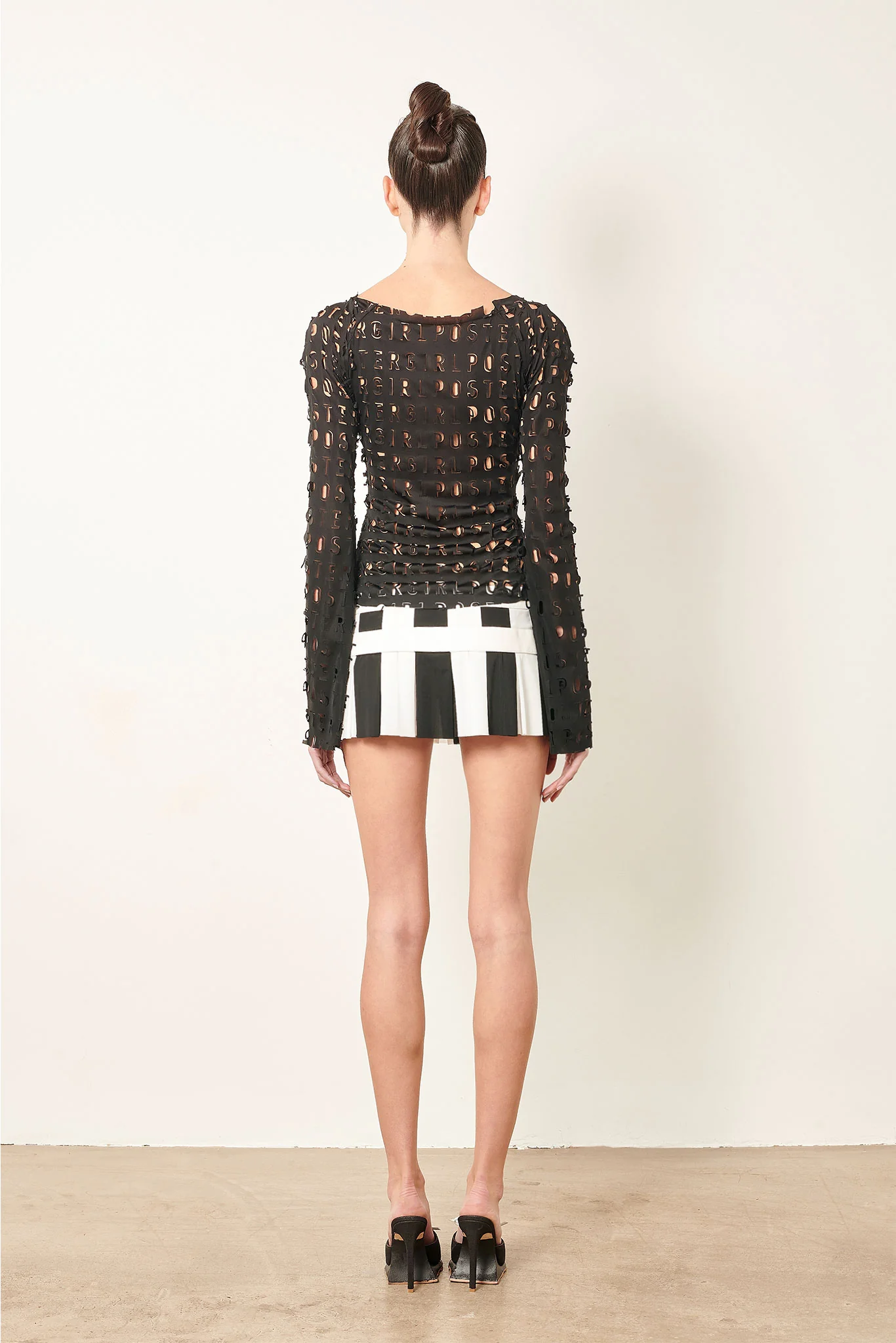 Penalty Micro Skirt Black/White Stripe - Image 3