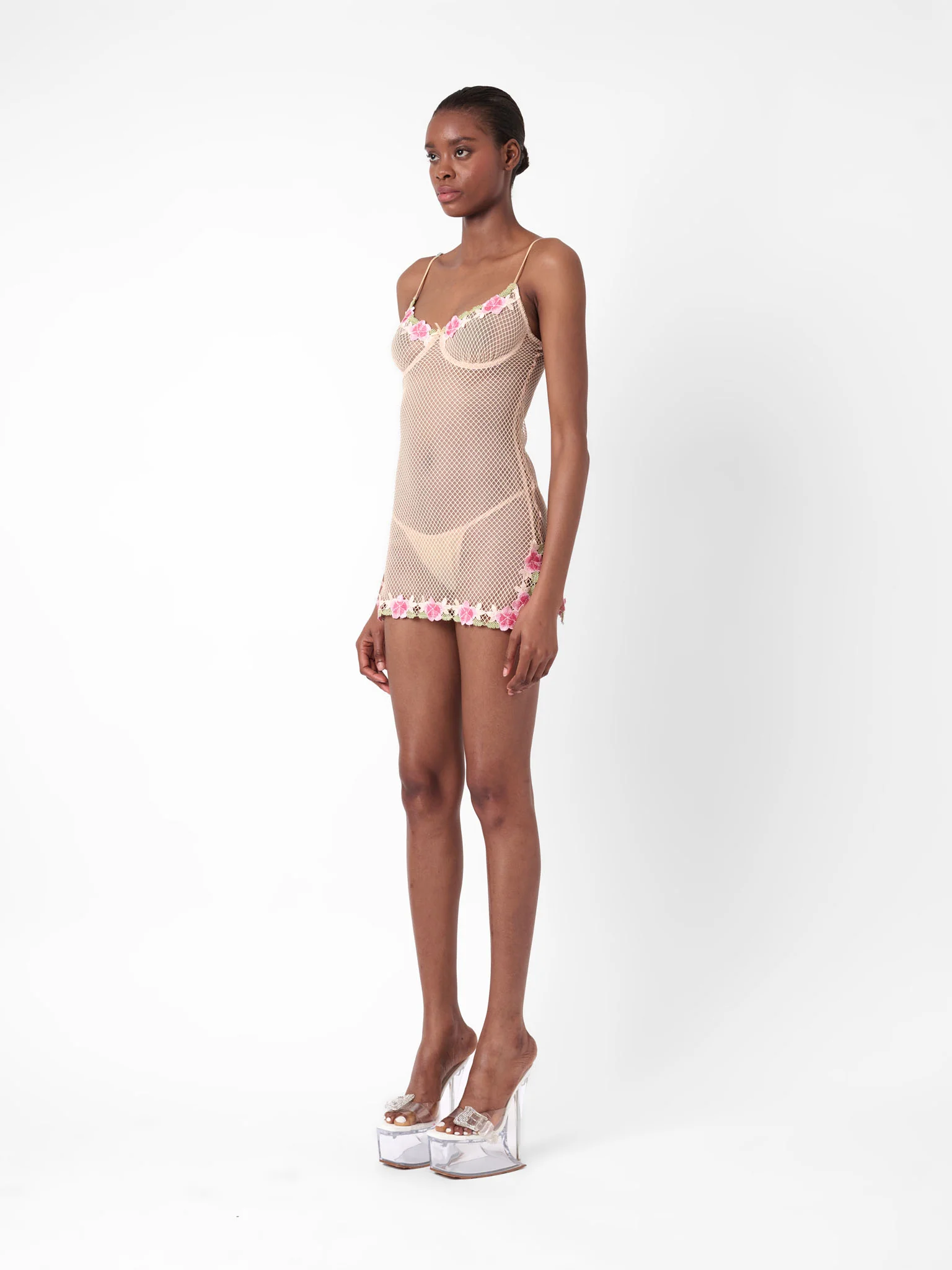 Peony Dress Beige - Image 4