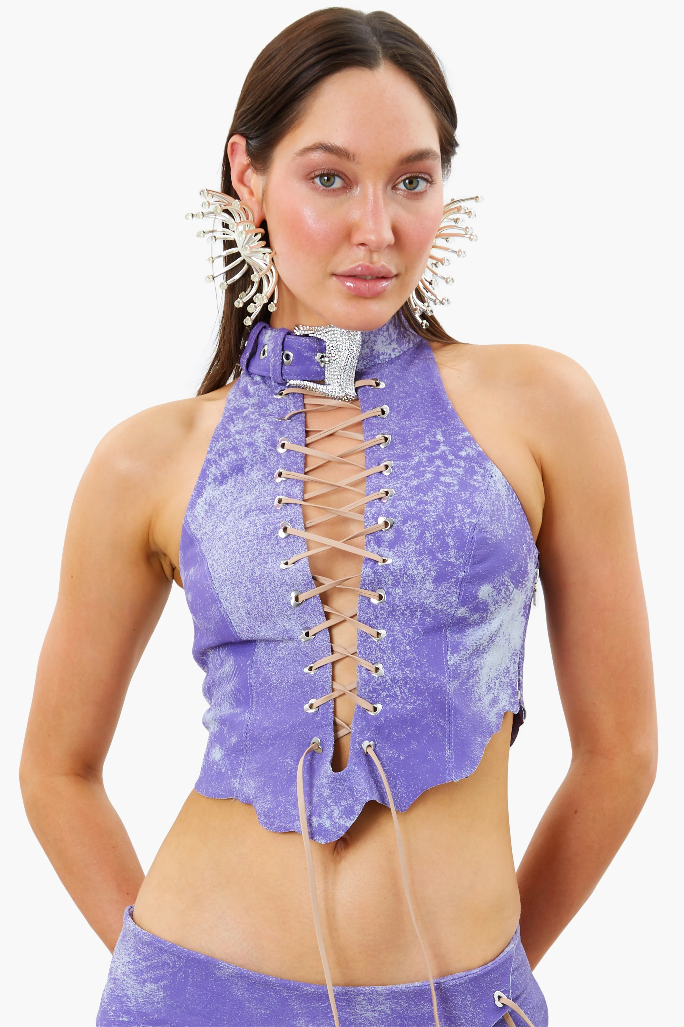 Phoebe Leather Top Poison - Image 3