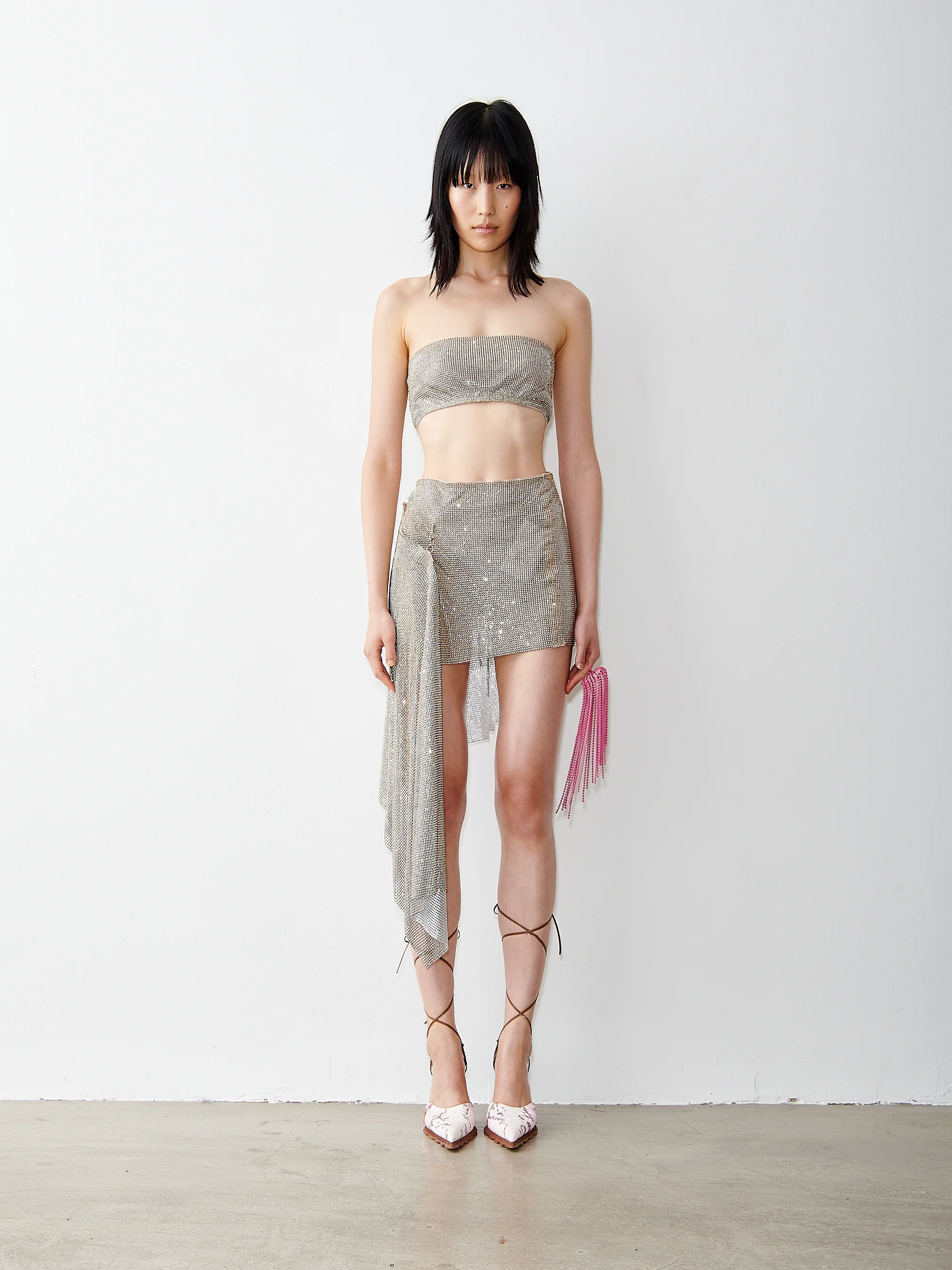 Rhinestoned Marjan Skirt Long Island - Image 2