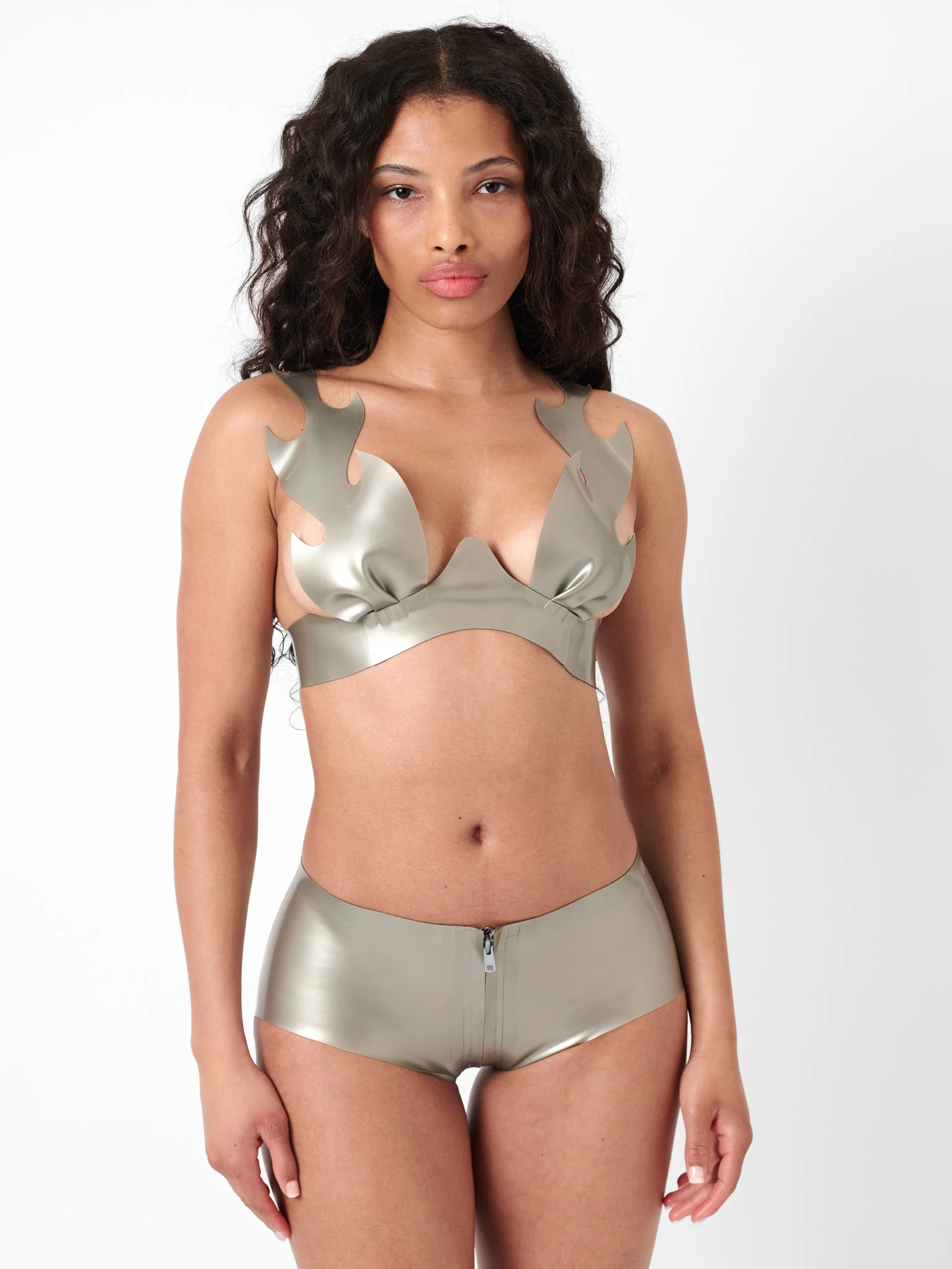 Roast Latex Bra Silver - Image 6