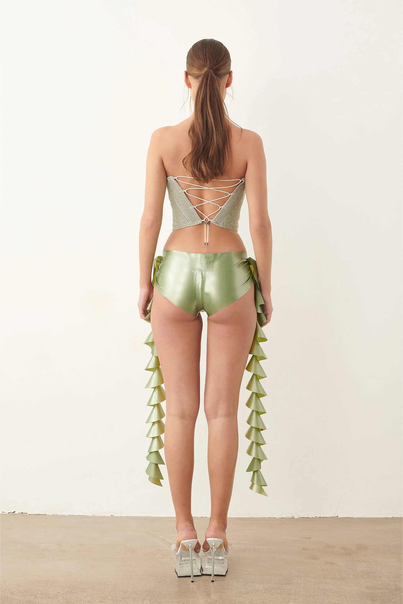 Rosalyn Top in Metallic Chainmail Treasure - Image 3
