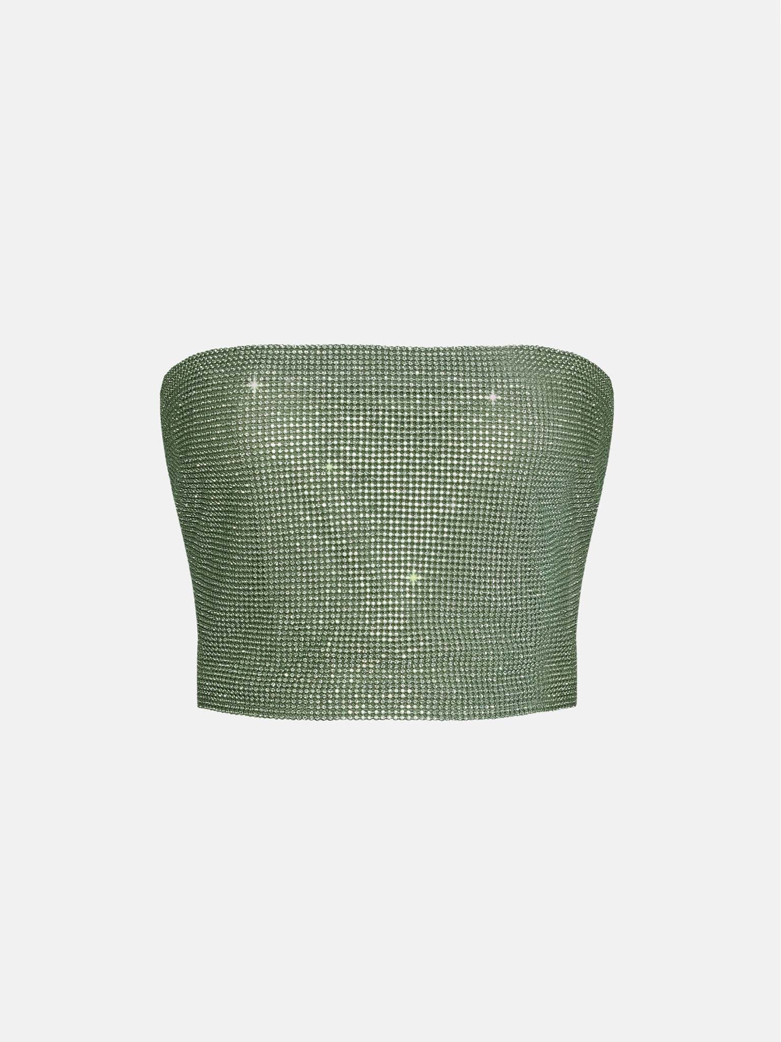 Rosalyn Top in Metallic Chainmail Treasure - Image 9