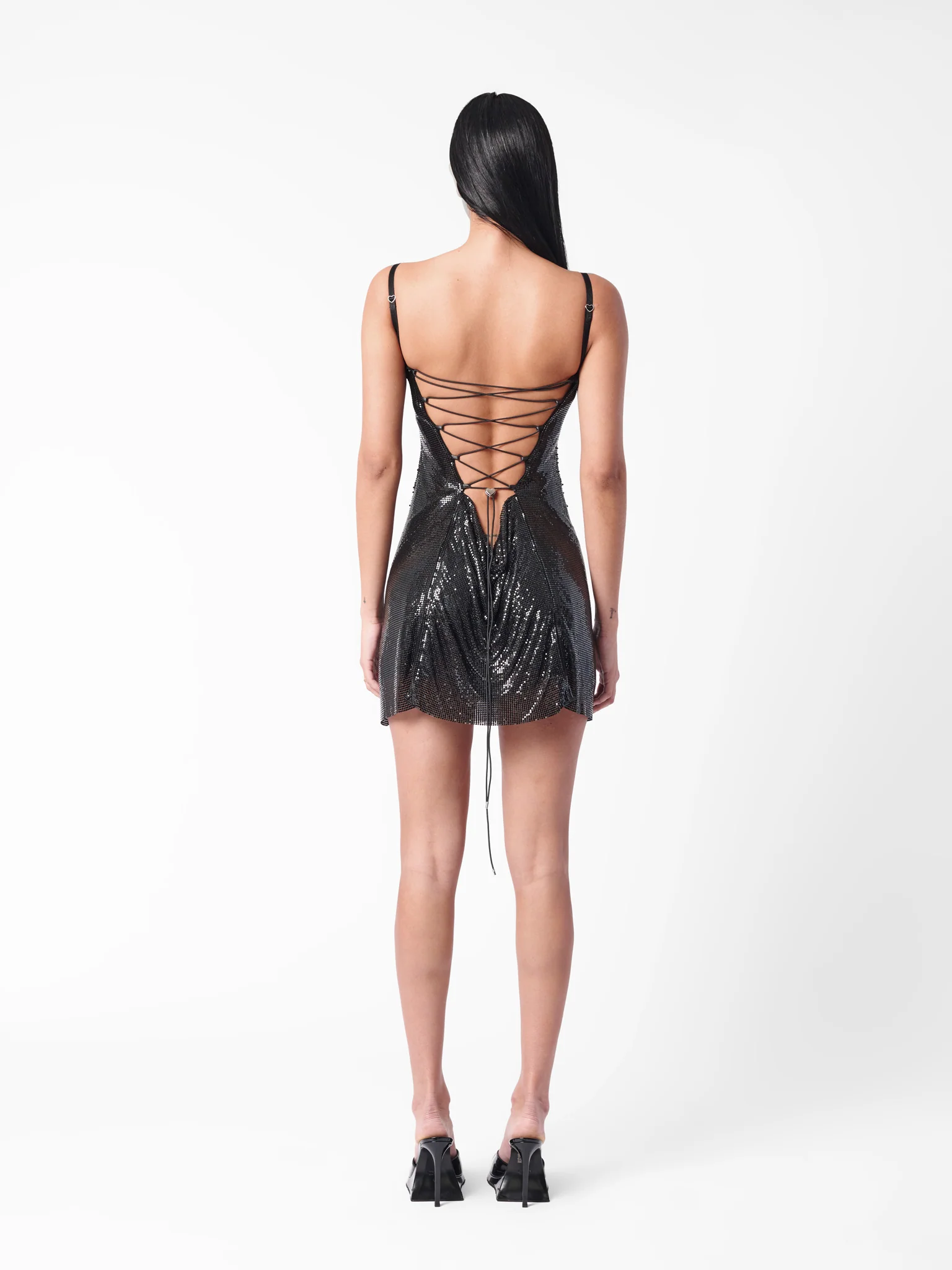 Selena Mini Dress Black - Image 3