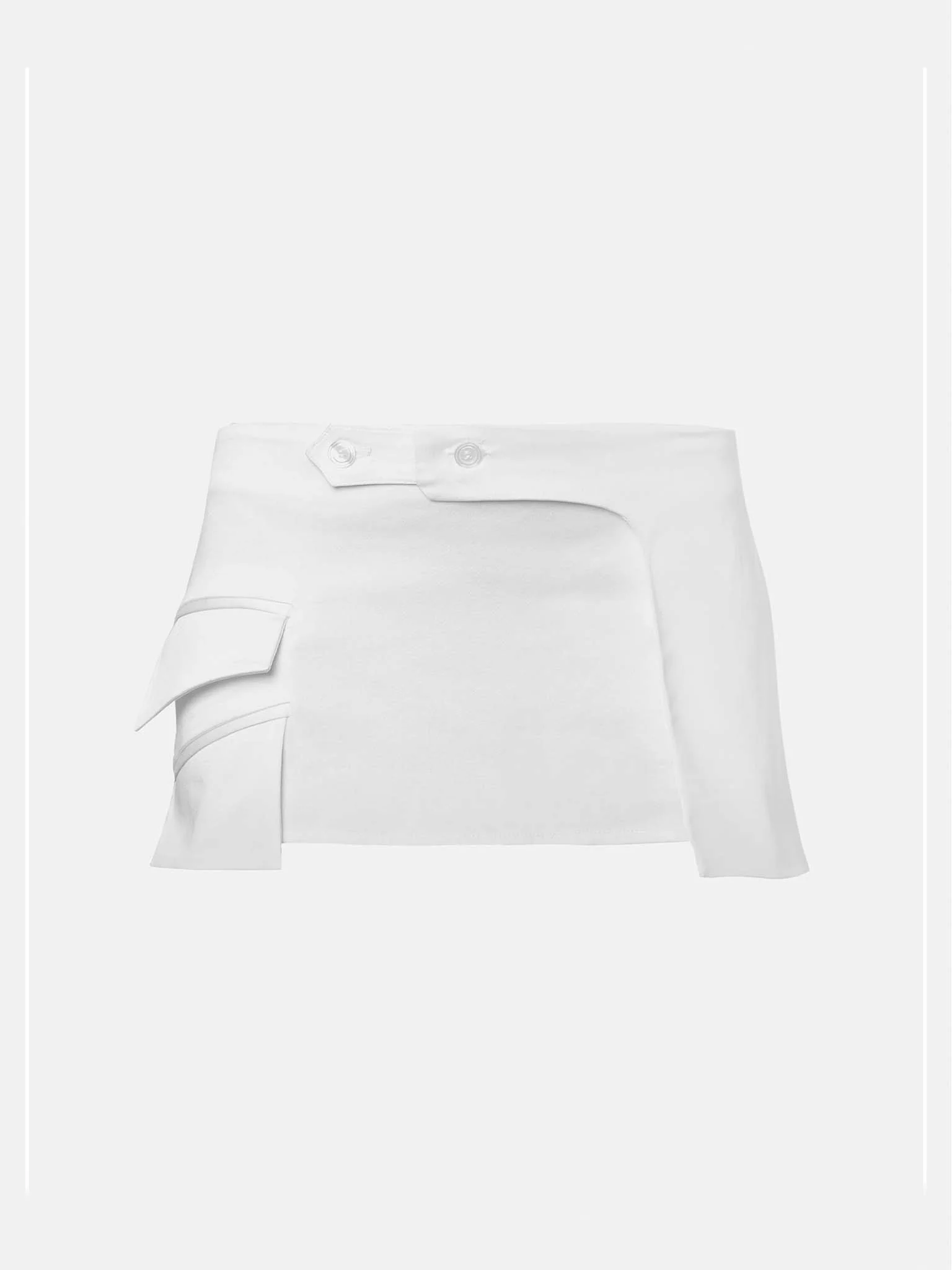State Skirt Stretch Cotton Virgin White - Image 7