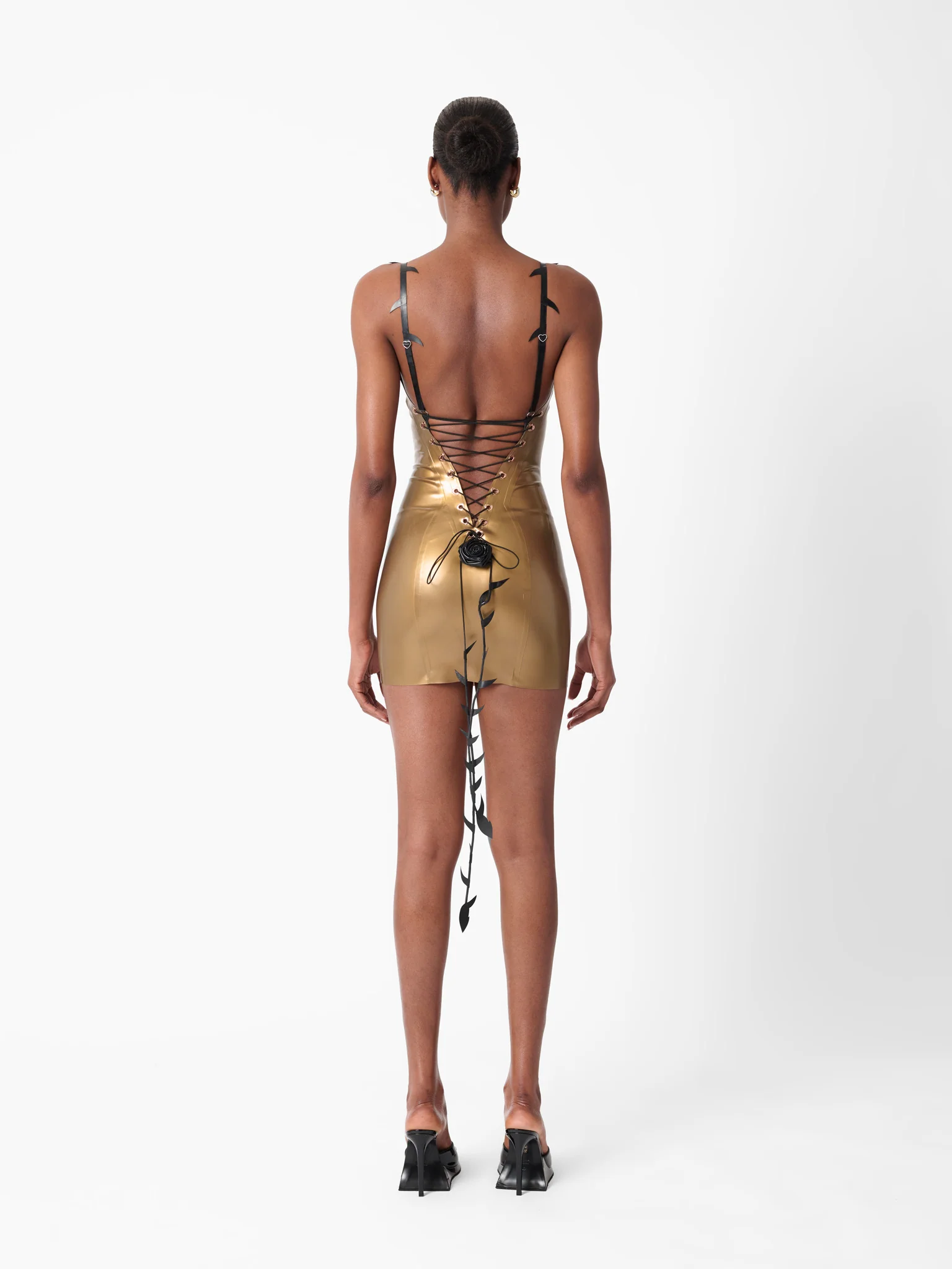 Thorn Latex Dress Gold - Image 3