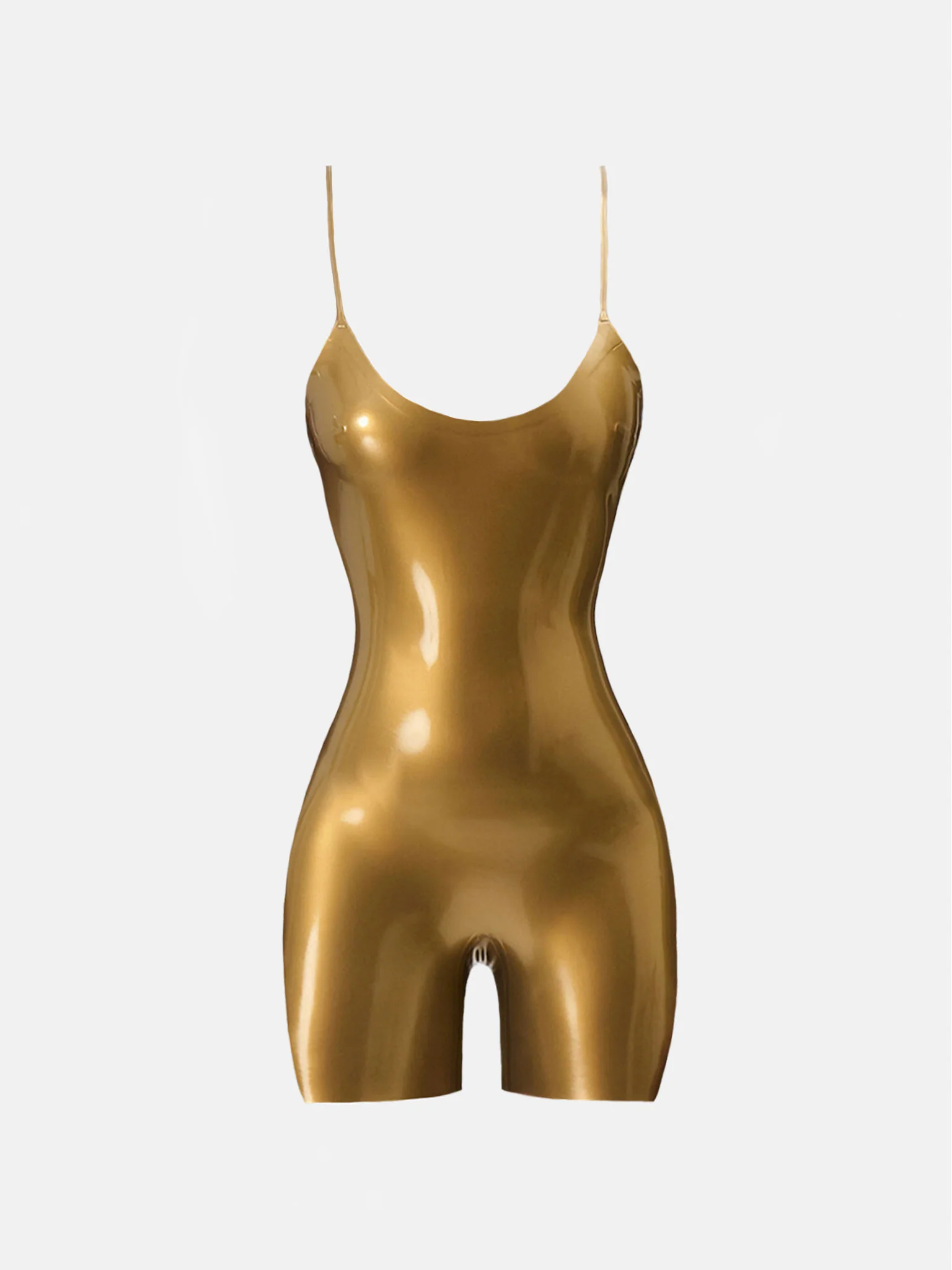 Toffee Latex Playsuit Gold - Image 6