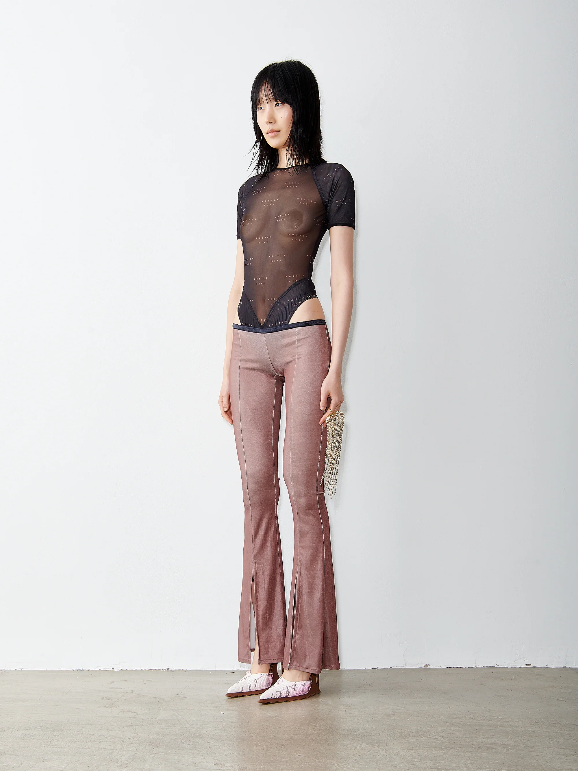 Xyla Bodysuit Black Logo Powermesh - Image 3